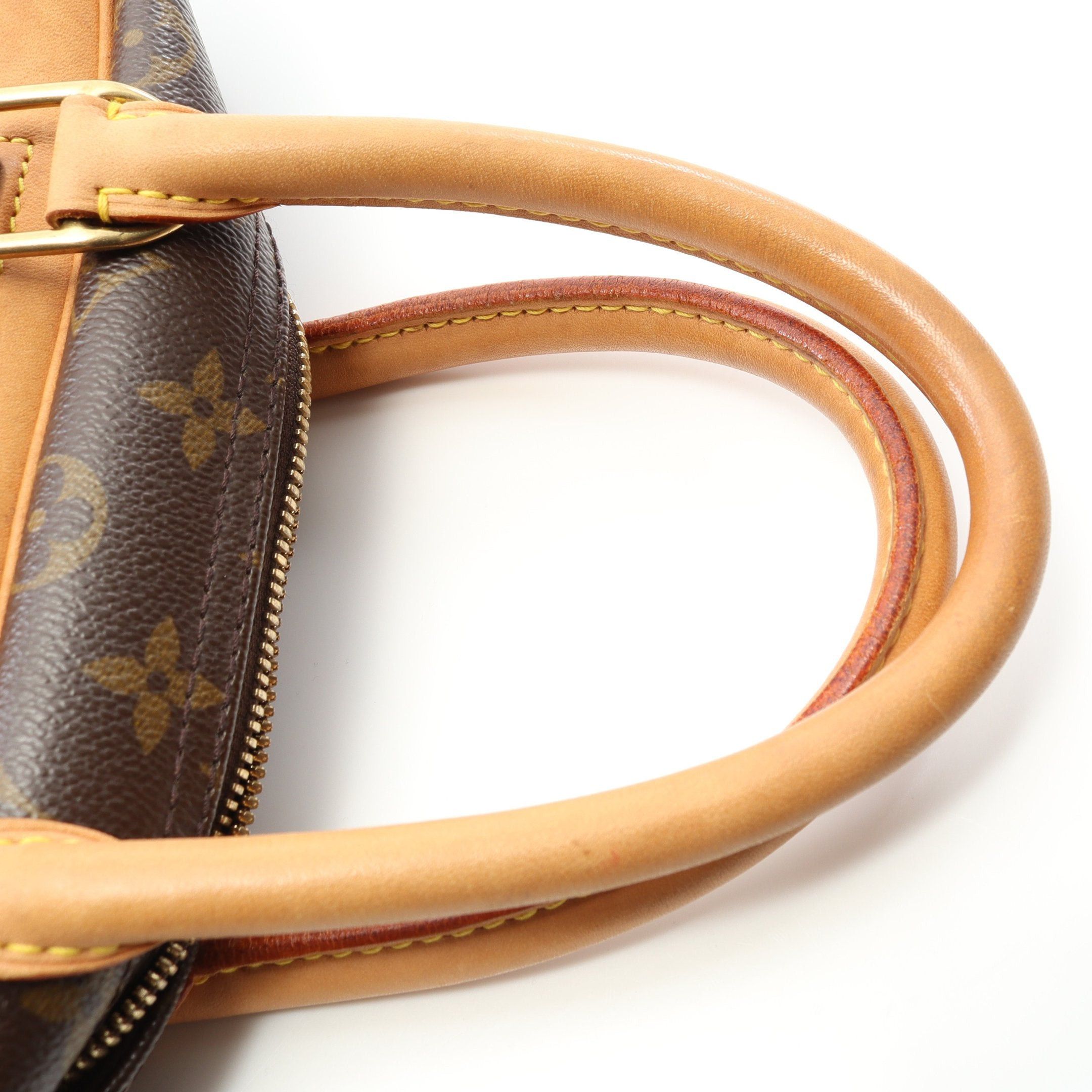 Louis Vuitton Louis Vuitton Deauville Bowling Vanity Monogram Handbag Leather Brown Size ONE SIZE - 8 Thumbnail