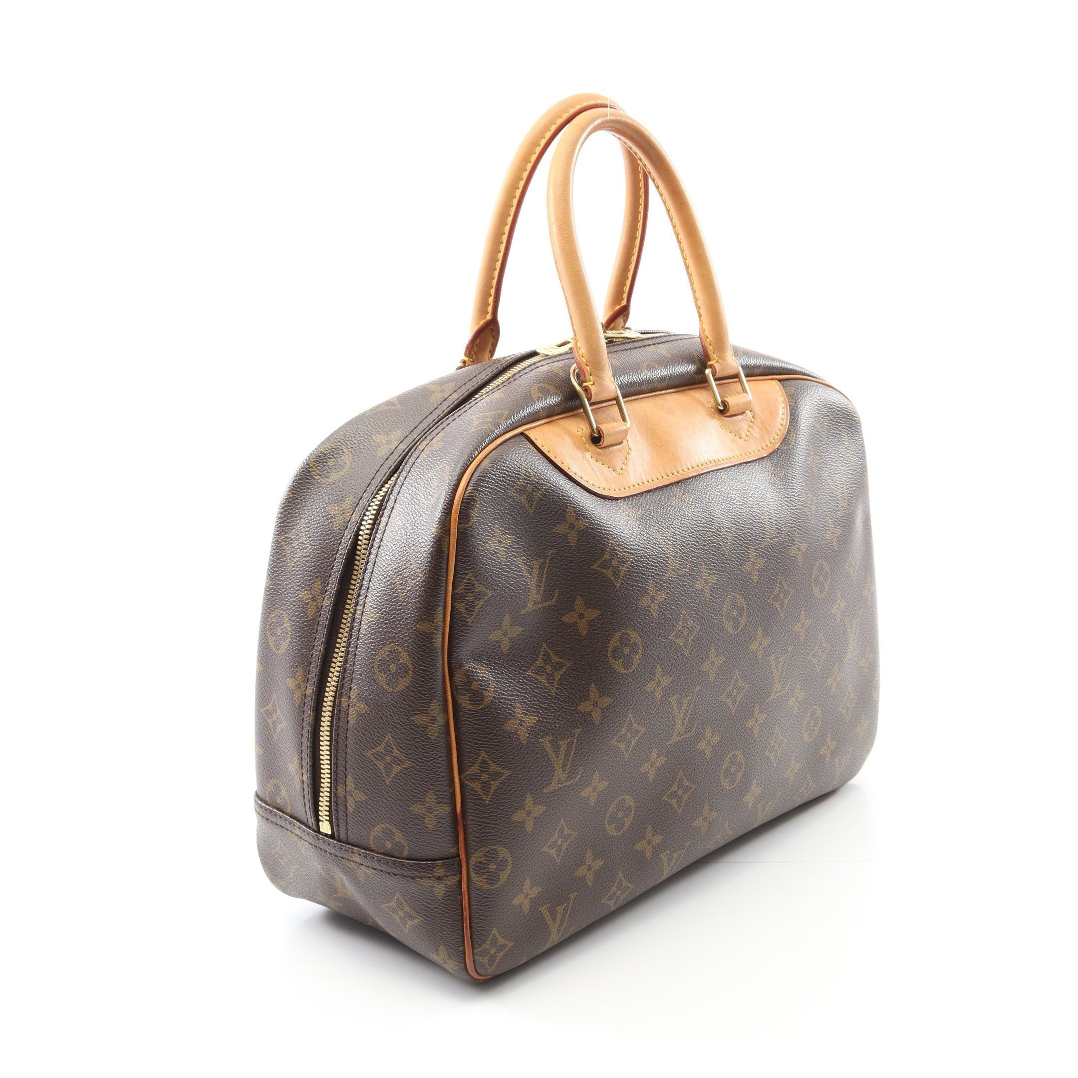 Louis Vuitton Louis Vuitton Deauville Bowling Vanity Monogram Handbag Leather Brown Size ONE SIZE - 2 Thumbnail