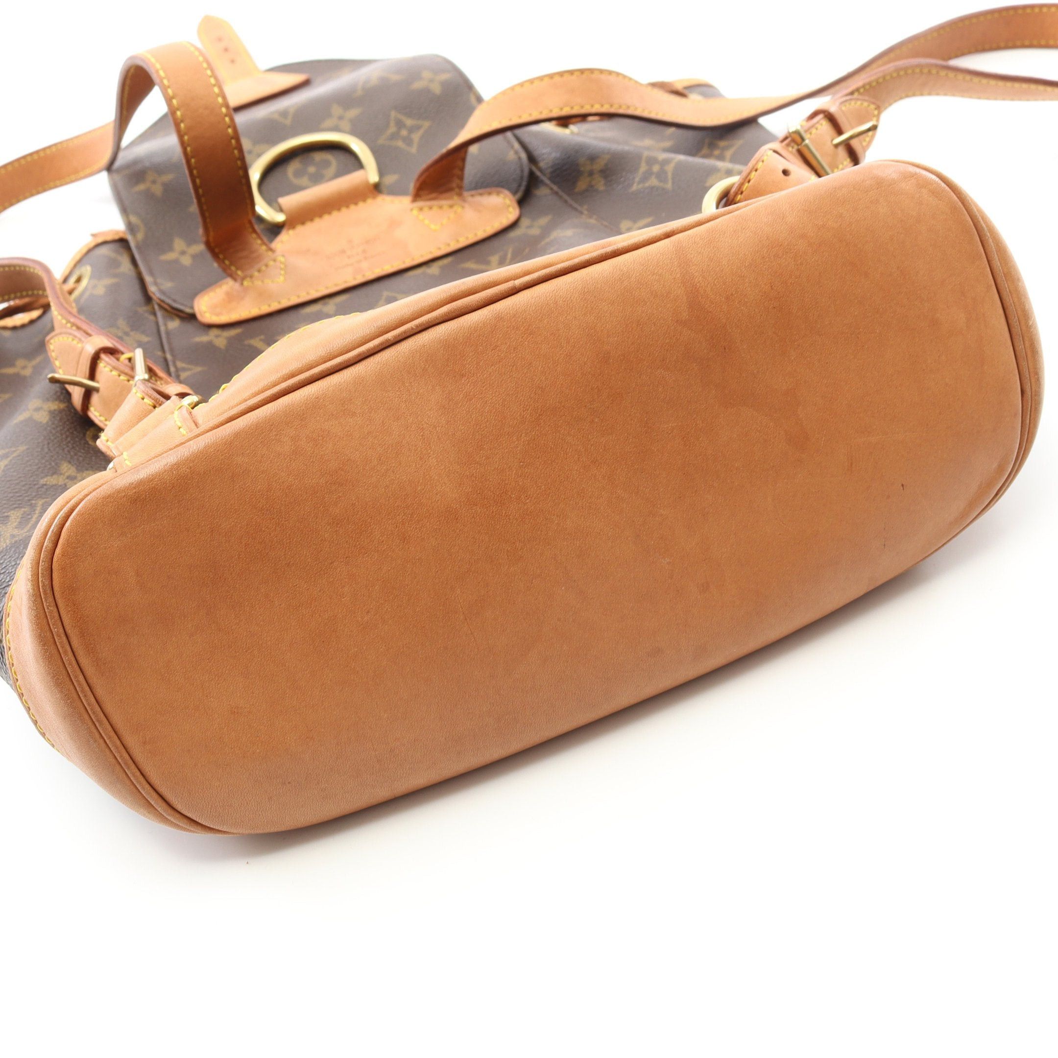 Louis Vuitton Louis Vuitton Montsouris Mm Monogram Backpack Rucksack Leather Brown Size ONE SIZE - 8 Thumbnail