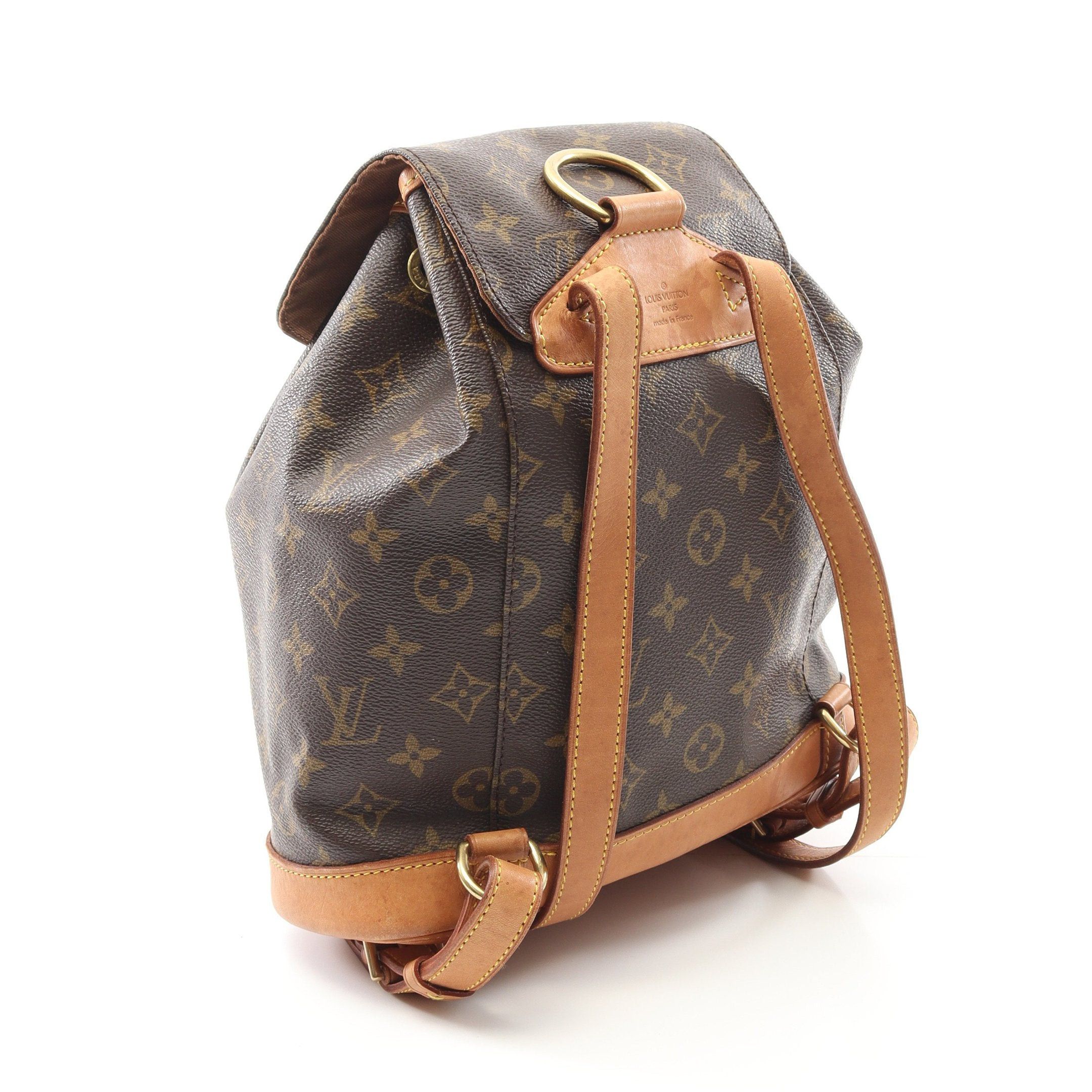 Louis Vuitton Louis Vuitton Montsouris Mm Monogram Backpack Rucksack Leather Brown Size ONE SIZE - 2 Thumbnail