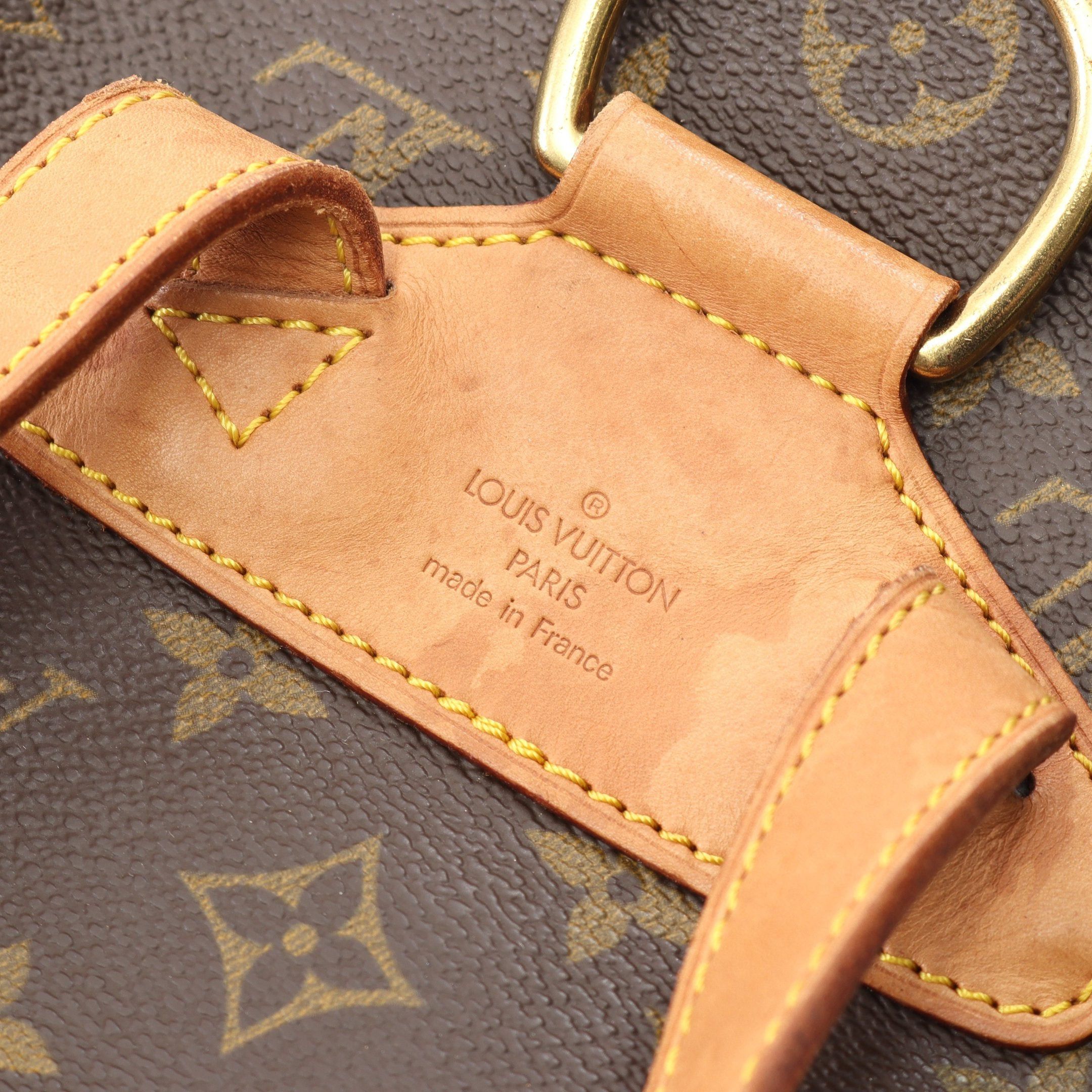 Louis Vuitton Louis Vuitton Montsouris Mm Monogram Backpack Rucksack Leather Brown Size ONE SIZE - 4 Thumbnail