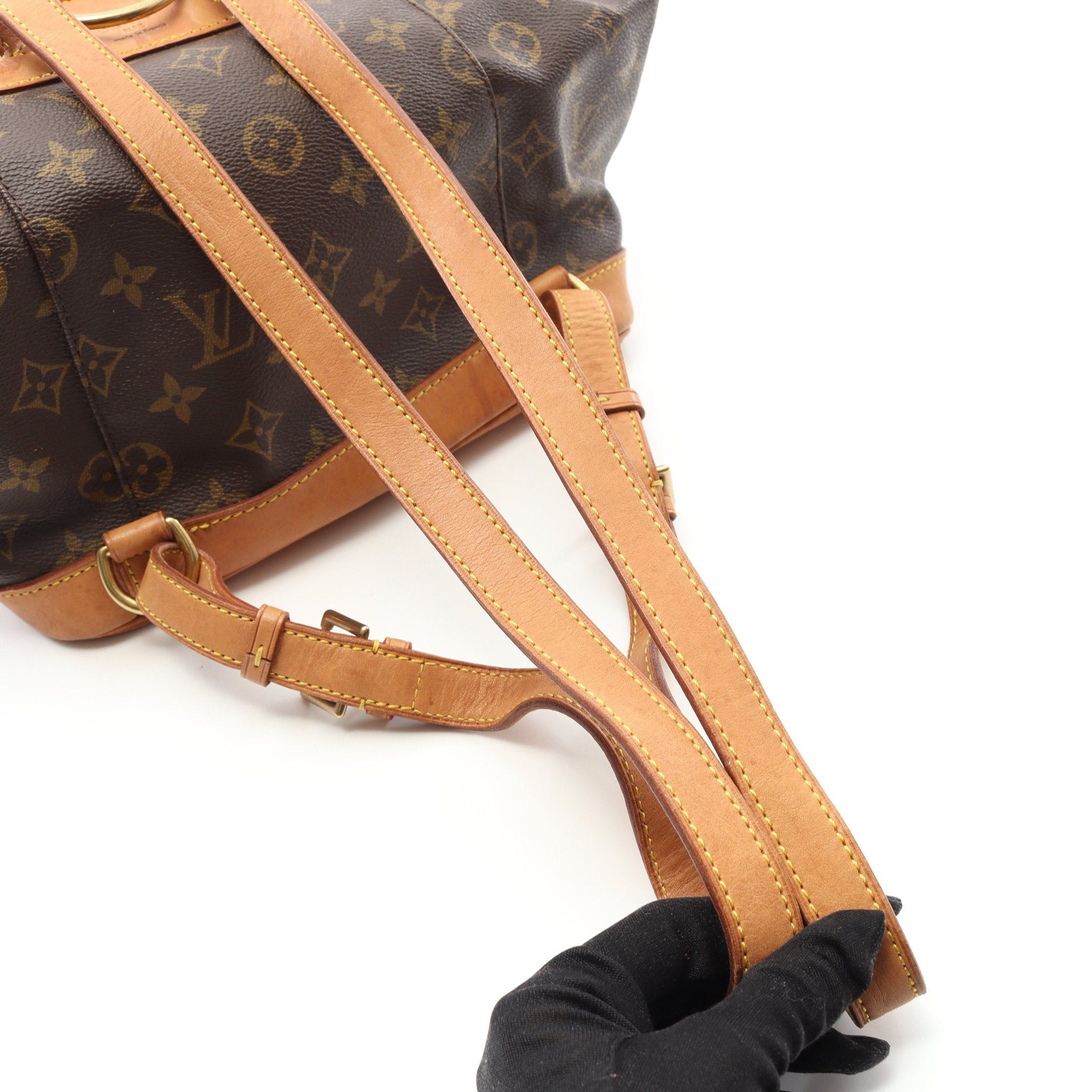 Louis Vuitton Louis Vuitton Montsouris Mm Monogram Backpack Rucksack Leather Brown Size ONE SIZE - 9 Thumbnail
