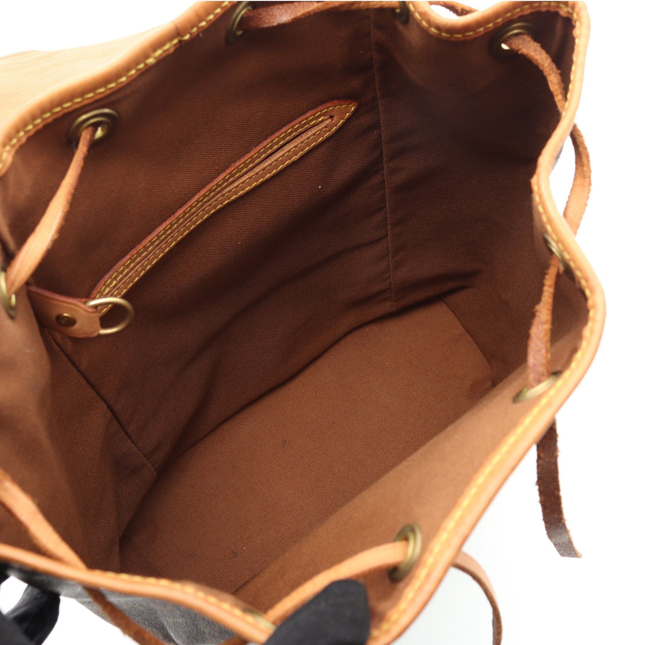 Louis Vuitton Louis Vuitton Montsouris Mm Monogram Backpack Rucksack Leather Brown Size ONE SIZE - 3 Thumbnail