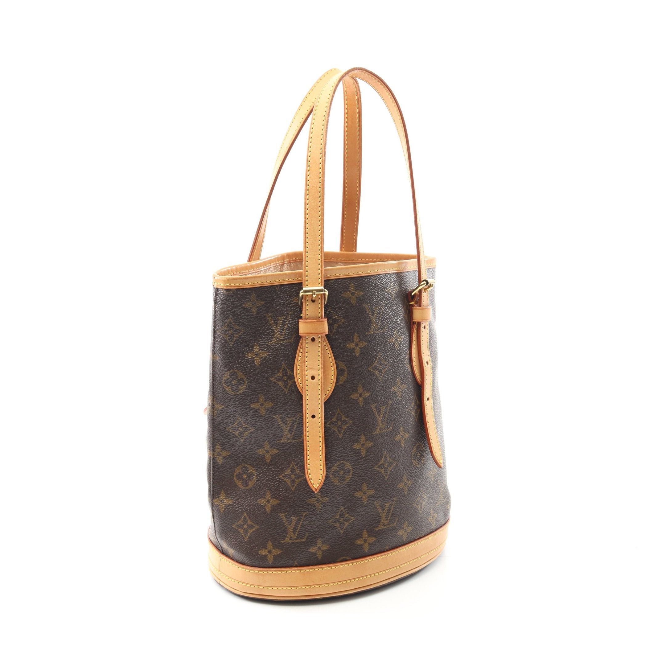 Louis Vuitton Louis Vuitton Bucket Pm Monogram Handbag Leather Brown Size ONE SIZE - 2 Thumbnail