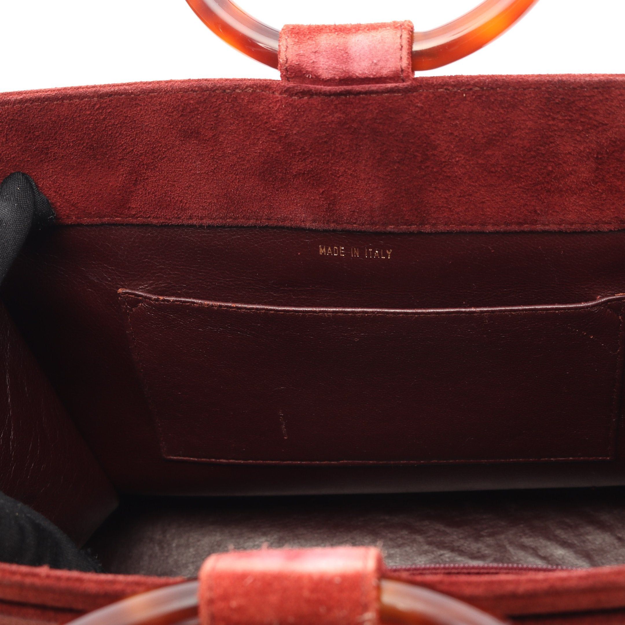Chanel Chanel Coco Mark Handbag Suede Burgundy Brown Gold Hardware Size ONE SIZE - 6 Thumbnail