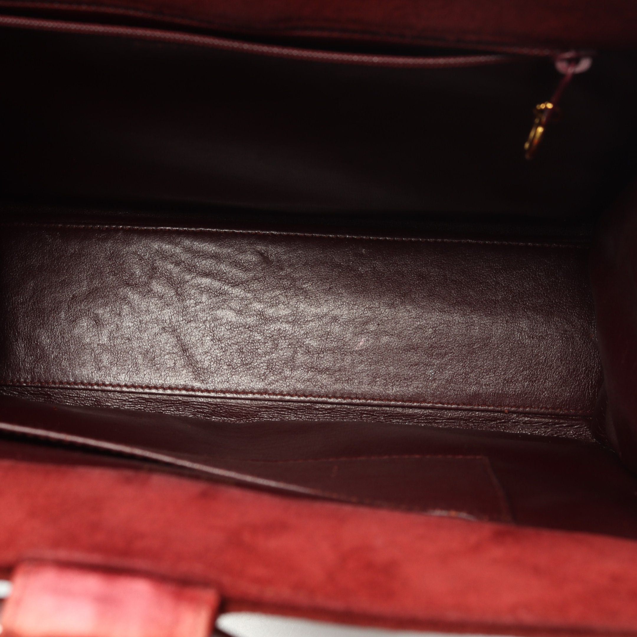 Chanel Chanel Coco Mark Handbag Suede Burgundy Brown Gold Hardware Size ONE SIZE - 11 Thumbnail