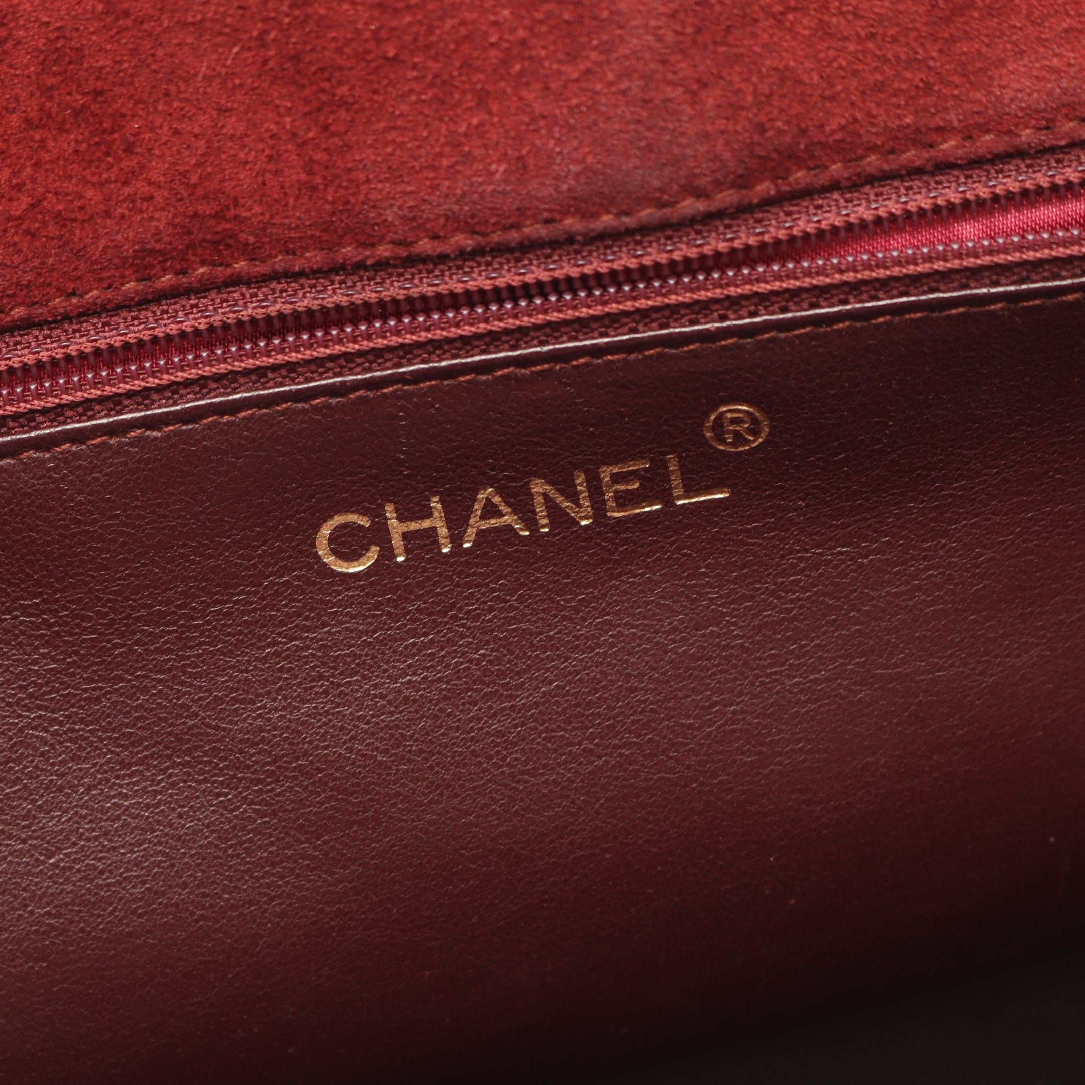 Chanel Chanel Coco Mark Handbag Suede Burgundy Brown Gold Hardware Size ONE SIZE - 4 Thumbnail