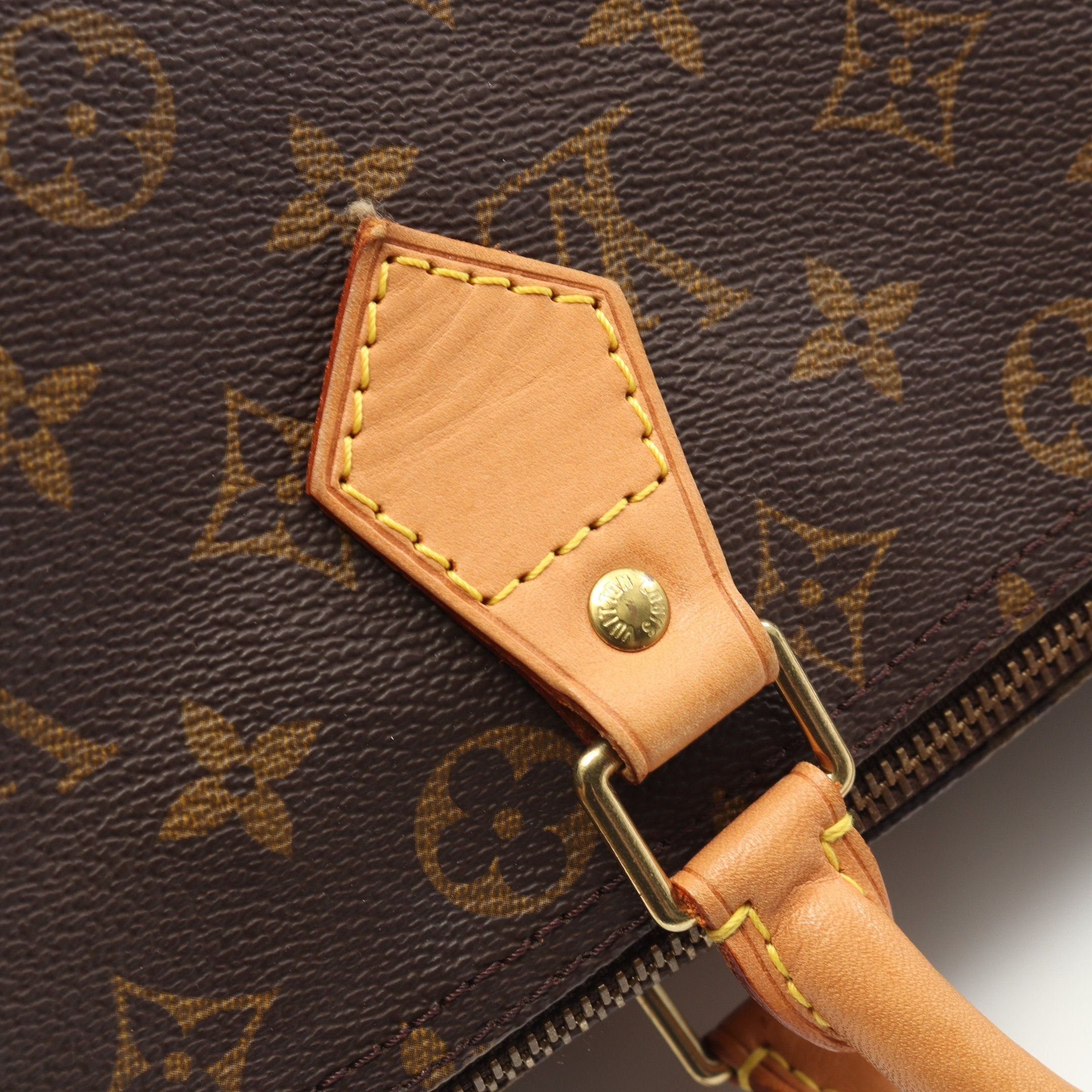 Louis Vuitton Louis Vuitton Speedy 30 Monogram Handbag Leather Brown Size ONE SIZE - 11 Thumbnail