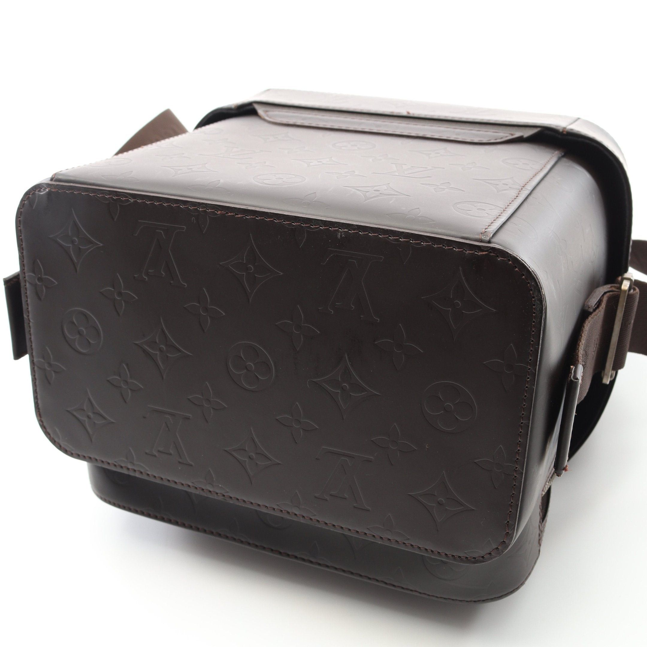 Louis Vuitton Louis Vuitton Charlie Camera Bag Monogram Glace Shoulder Leather Dark Brown Size ONE SIZE - 10 Thumbnail