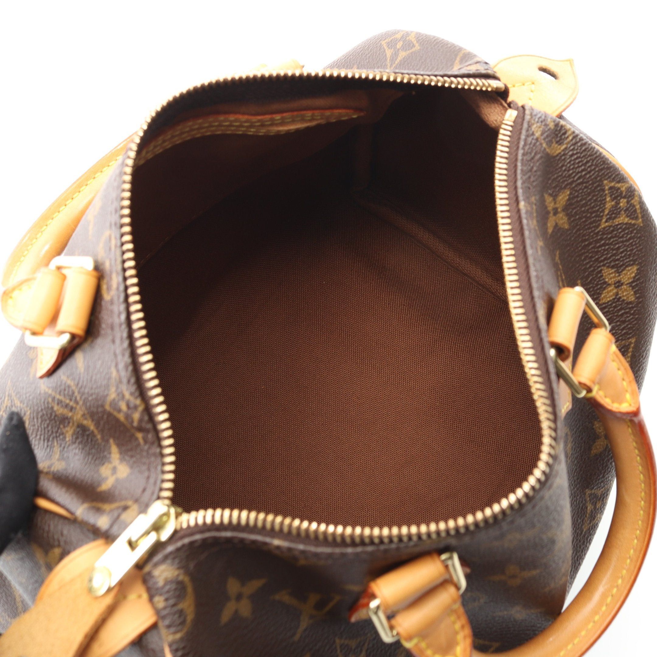 Louis Vuitton Louis Vuitton Speedy 25 Monogram Handbag Leather Brown Size ONE SIZE - 3 Thumbnail