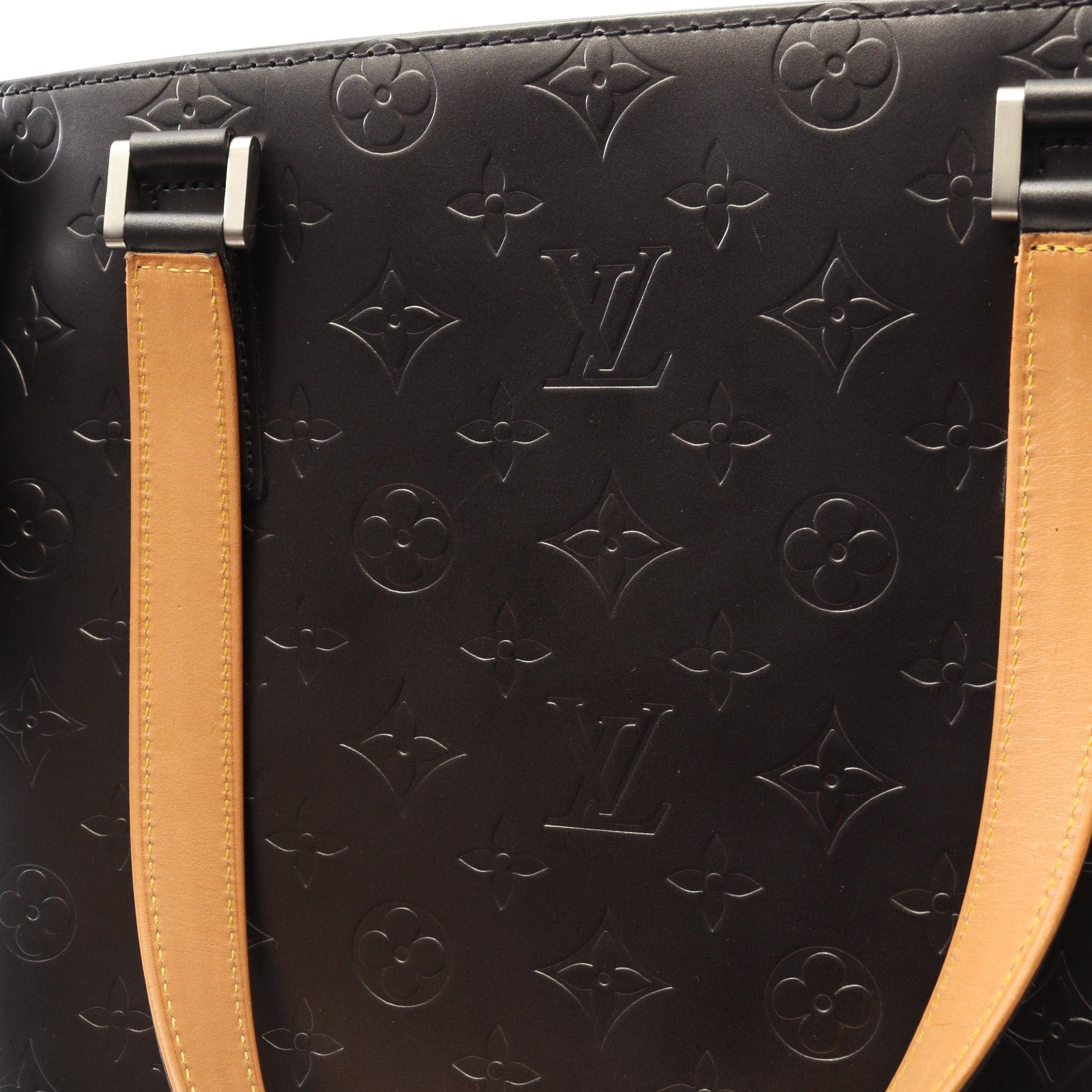 Louis Vuitton Louis Vuitton Stockton Monogram Mat Noir Handbag Leather Black Size ONE SIZE - 9 Thumbnail