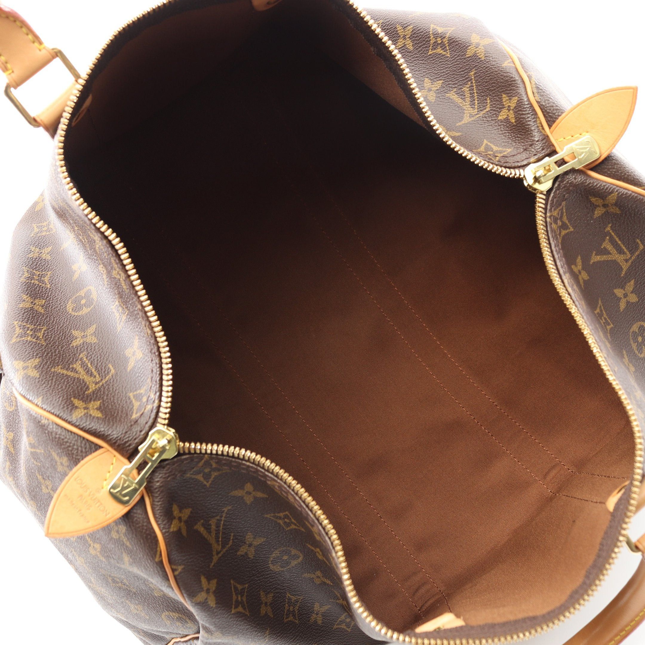 Louis Vuitton Louis Vuitton Keepall 45 Monogram Boston Bag Leather Brown Size ONE SIZE - 3 Thumbnail