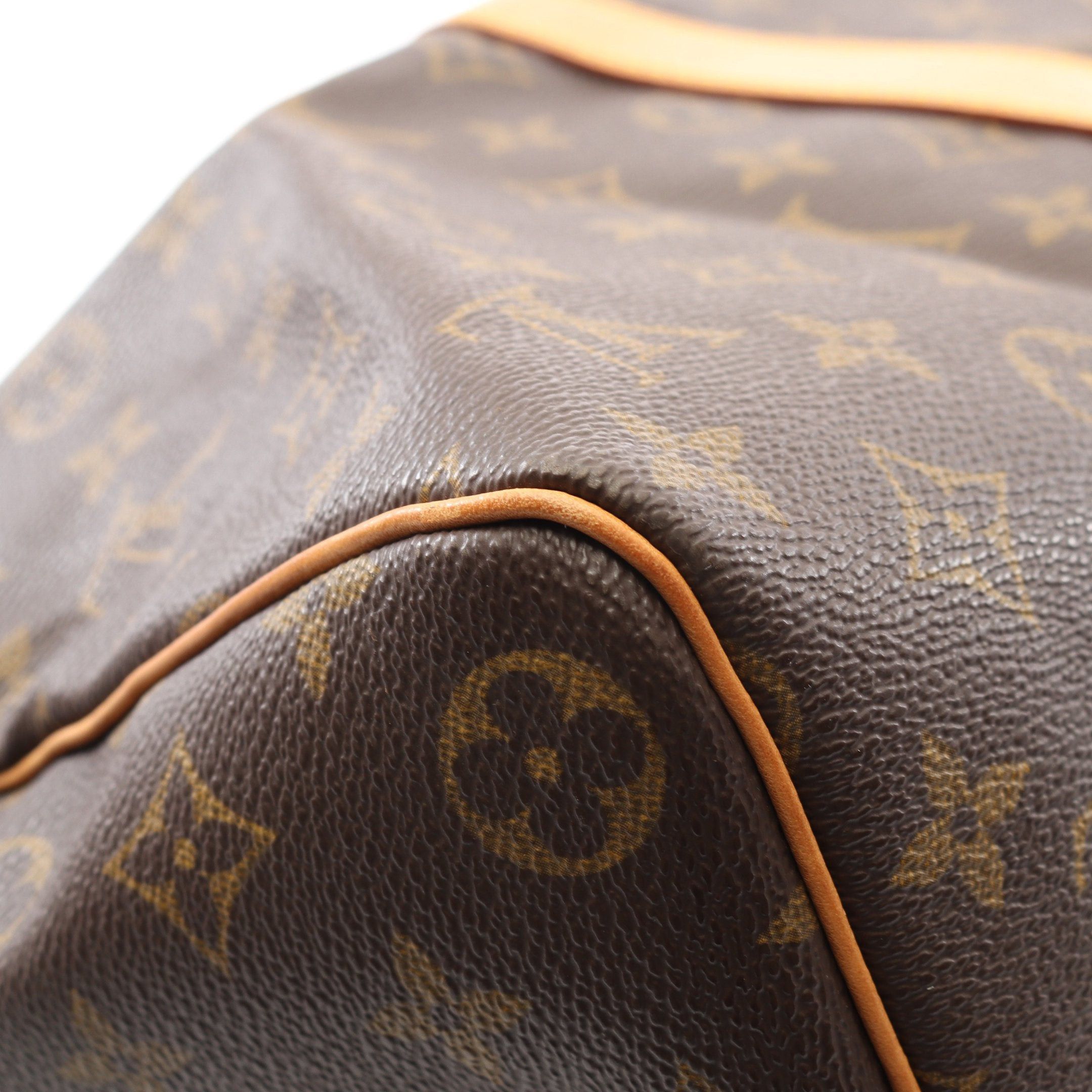 Louis Vuitton Louis Vuitton Keepall 45 Monogram Boston Bag Leather Brown Size ONE SIZE - 8 Thumbnail