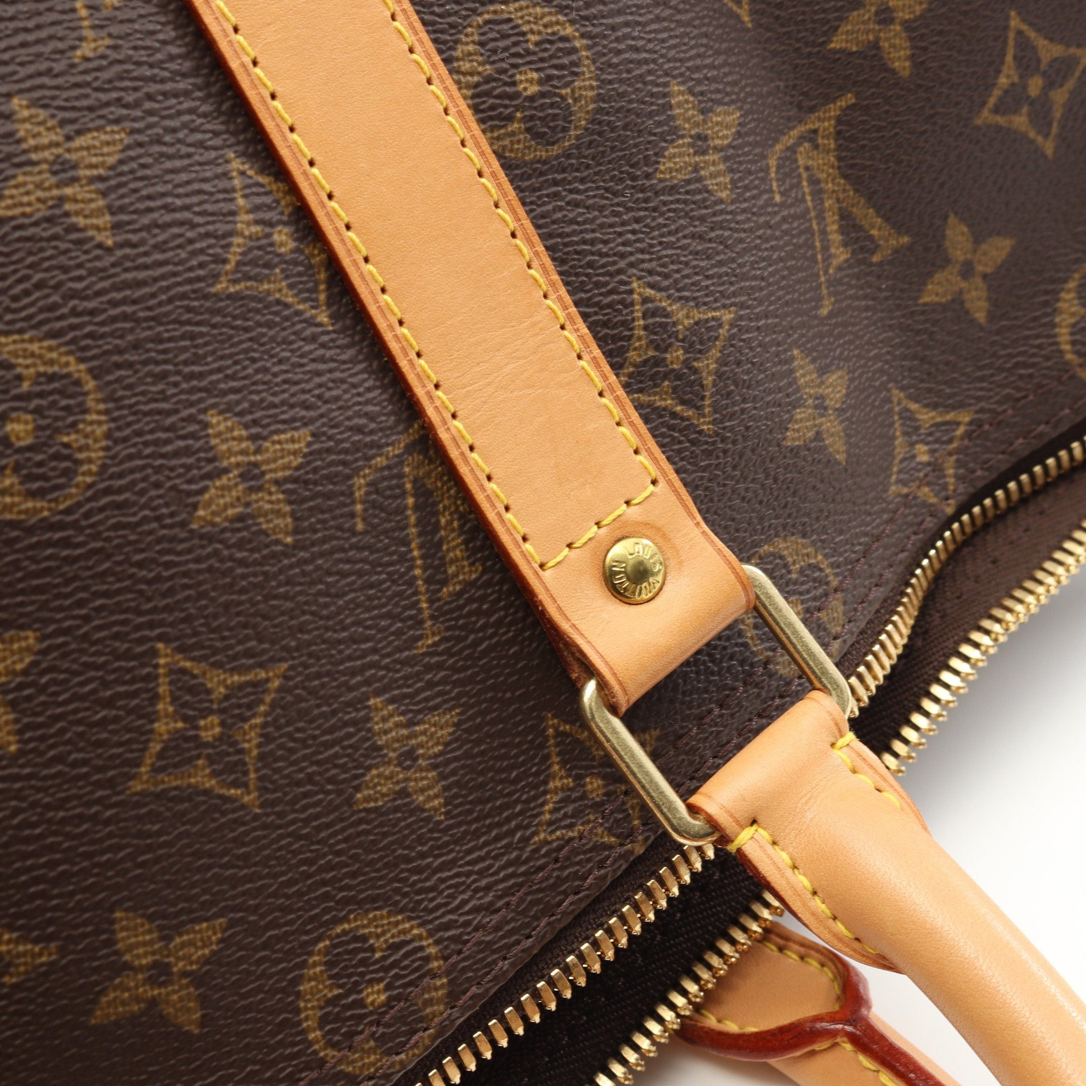 Louis Vuitton Louis Vuitton Keepall 45 Monogram Boston Bag Leather Brown Size ONE SIZE - 9 Thumbnail