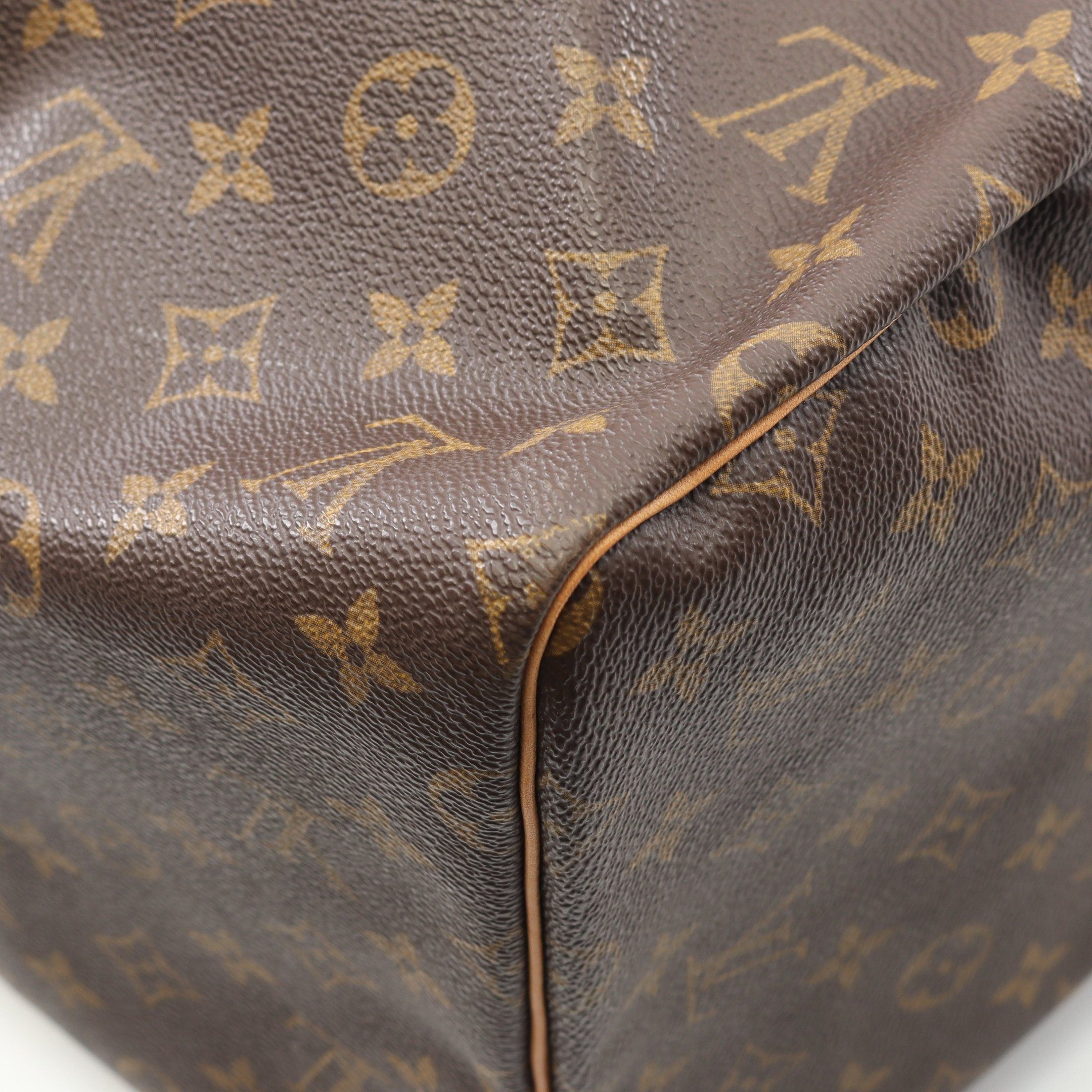 Louis Vuitton Louis Vuitton Keepall 55 Monogram Boston Bag Leather Brown Size ONE SIZE - 7 Thumbnail