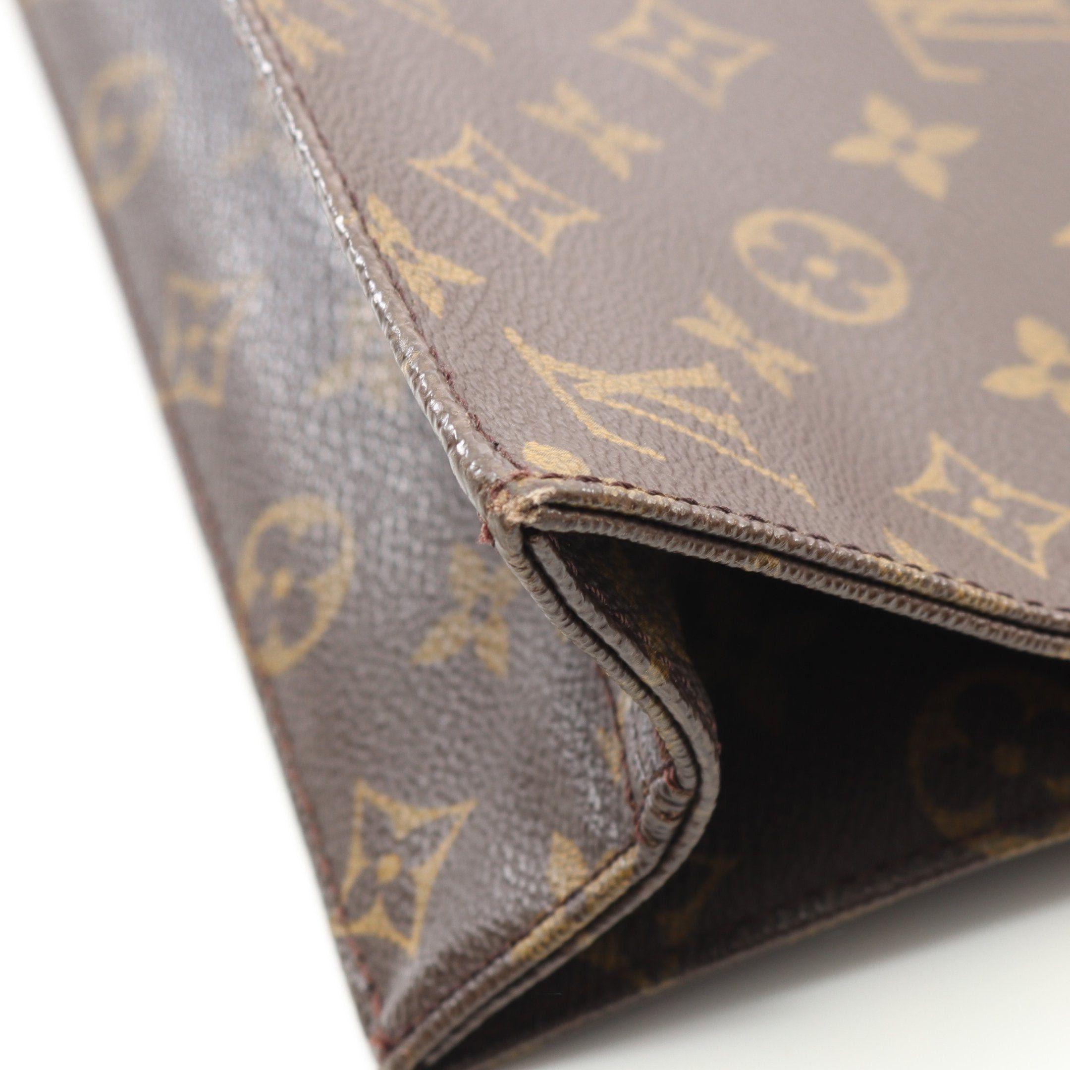 Louis Vuitton Louis Vuitton Sac Plat Monogram Handbag Tote Bag Leather Brown Size ONE SIZE - 7 Thumbnail