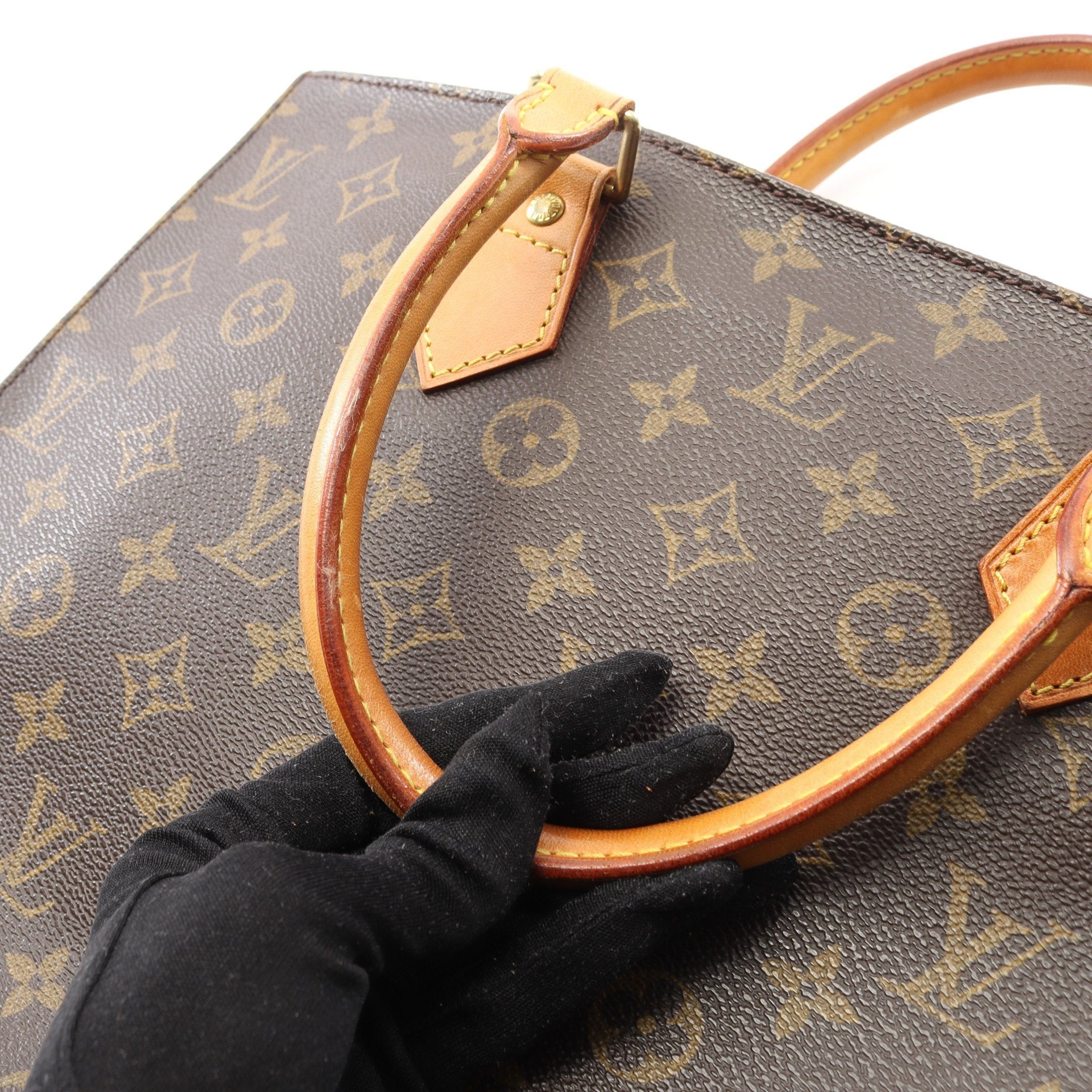 Louis Vuitton Louis Vuitton Sac Plat Monogram Handbag Tote Bag Leather Brown Size ONE SIZE - 10 Thumbnail