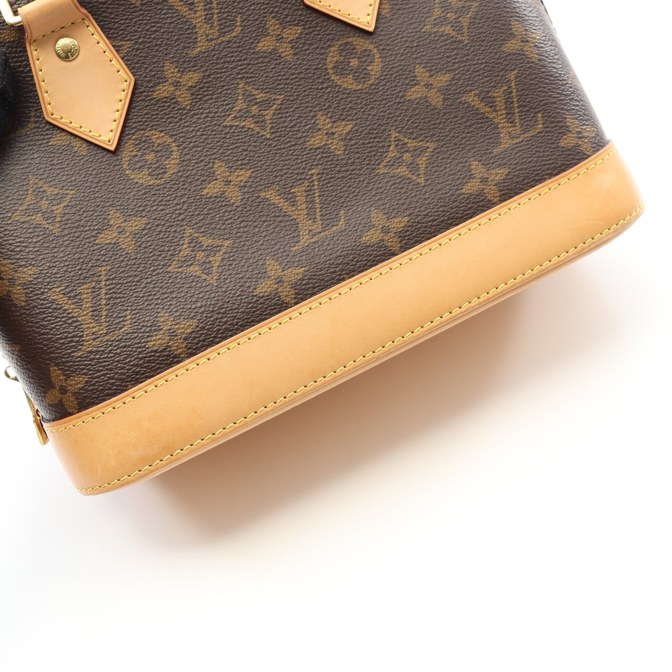 Louis Vuitton Louis Vuitton Alma Bb Monogram Handbag Leather Brown Size ONE SIZE - 10 Thumbnail