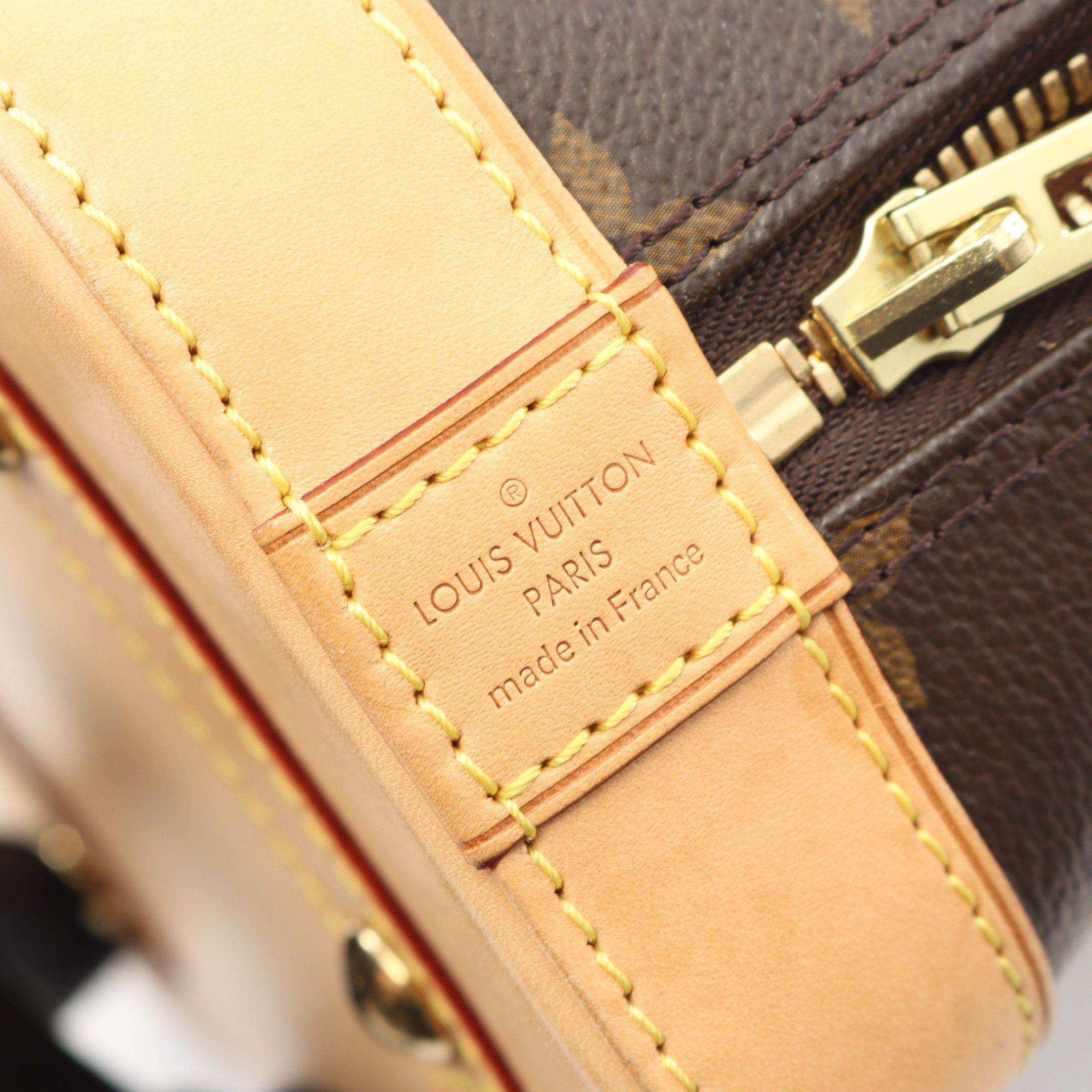 Louis Vuitton Louis Vuitton Alma Bb Monogram Handbag Leather Brown Size ONE SIZE - 4 Thumbnail