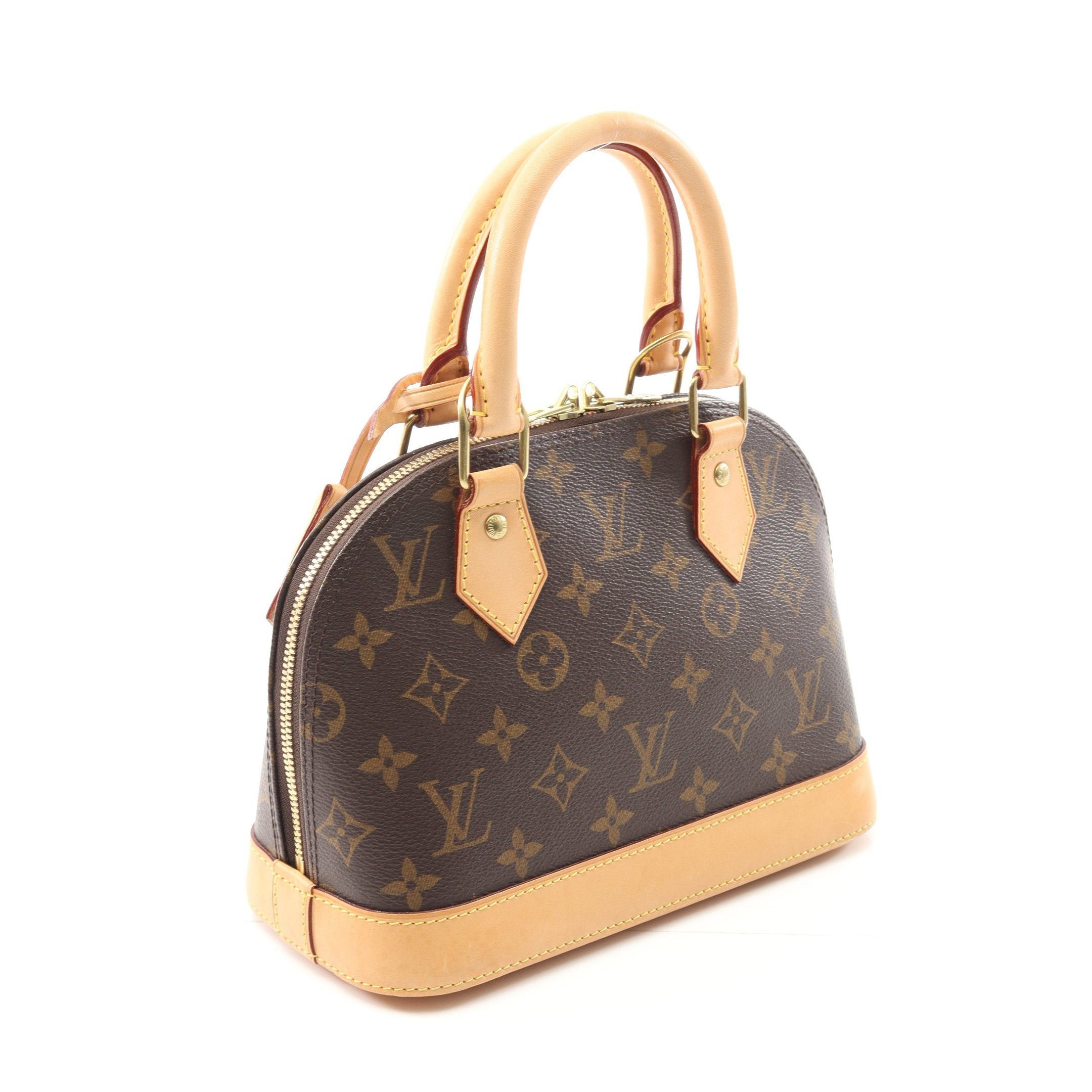 Louis Vuitton Louis Vuitton Alma Bb Monogram Handbag Leather Brown Size ONE SIZE - 2 Thumbnail
