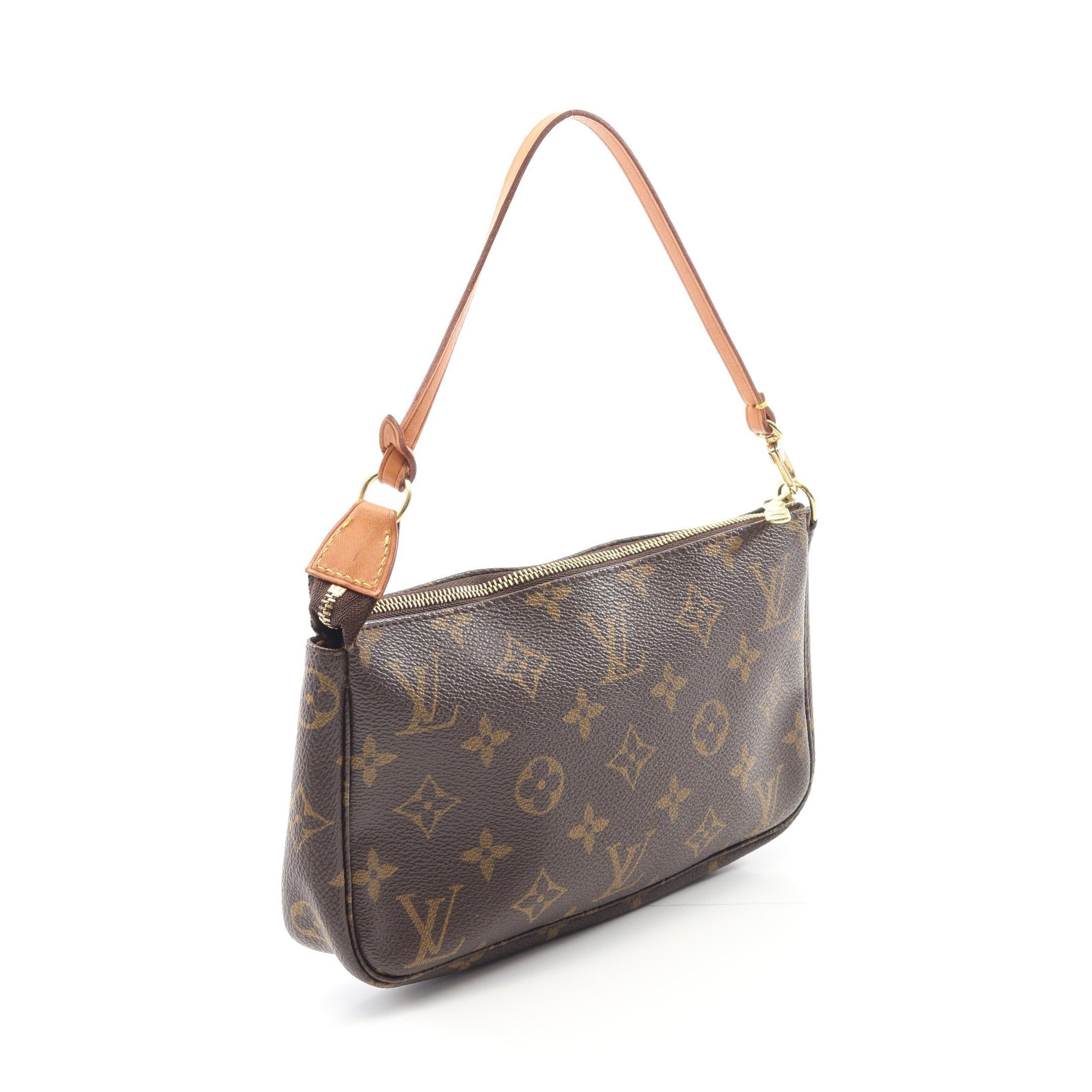 Louis Vuitton Louis Vuitton Pochette Accessoires Monogram Handbag Leather Brown Size ONE SIZE - 2 Thumbnail