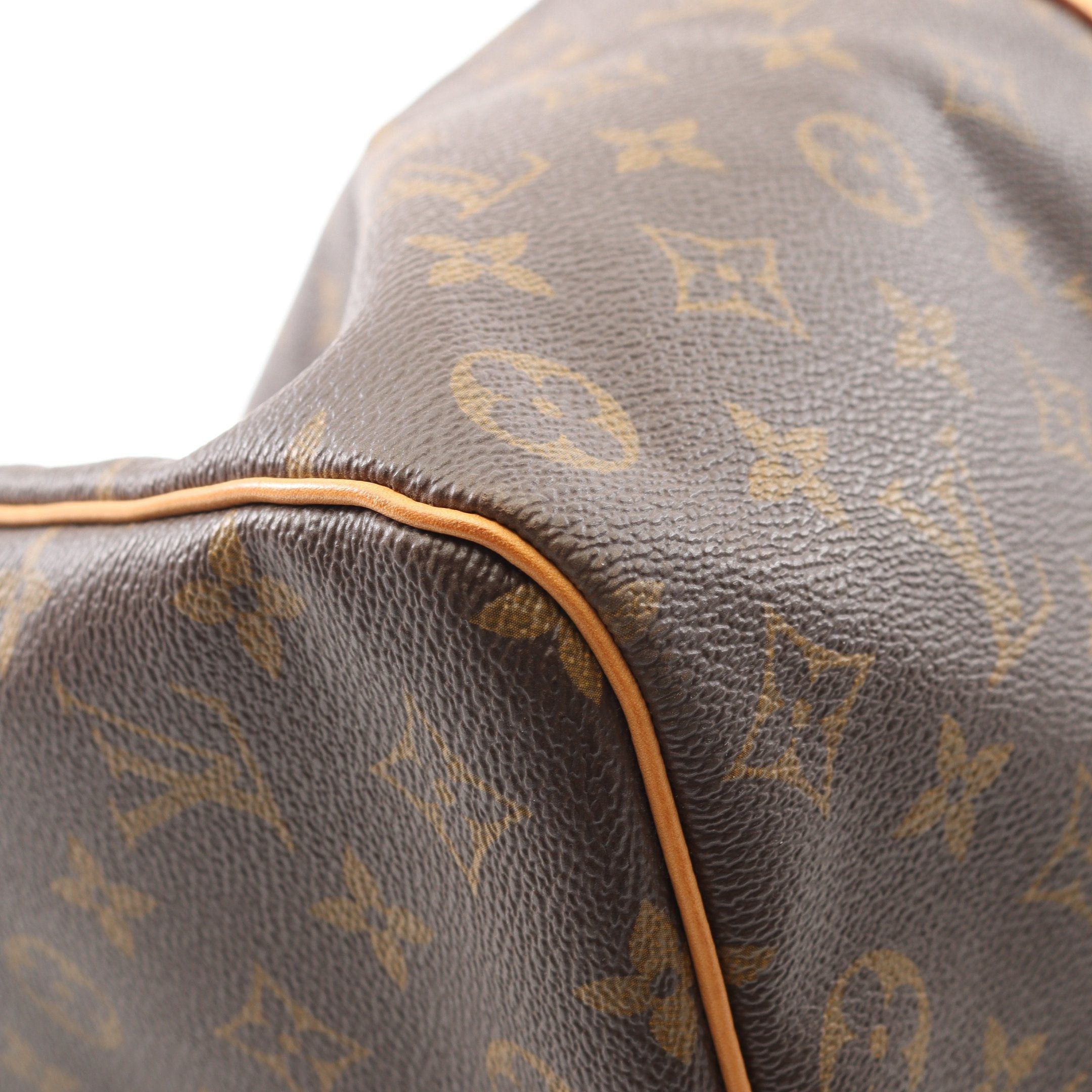 Louis Vuitton Louis Vuitton Keepall 50 Monogram Boston Bag Leather Brown Size ONE SIZE - 9 Thumbnail