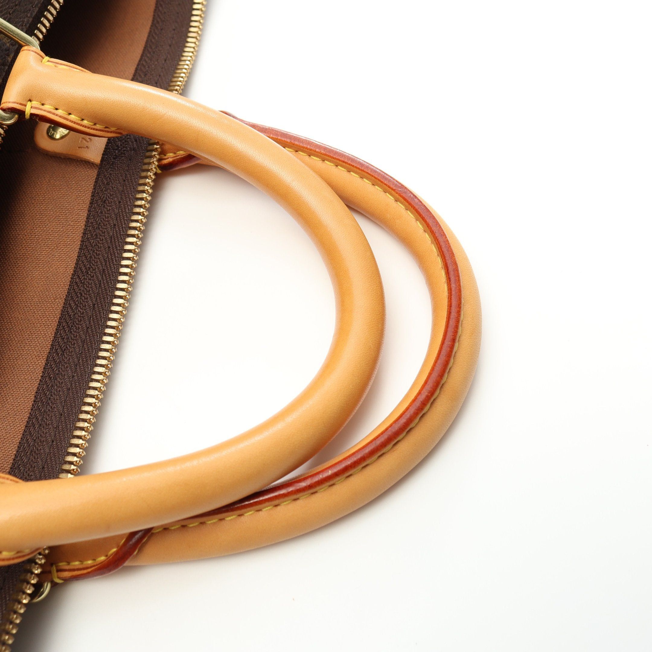 Louis Vuitton Louis Vuitton Keepall 50 Monogram Boston Bag Leather Brown Size ONE SIZE - 6 Thumbnail