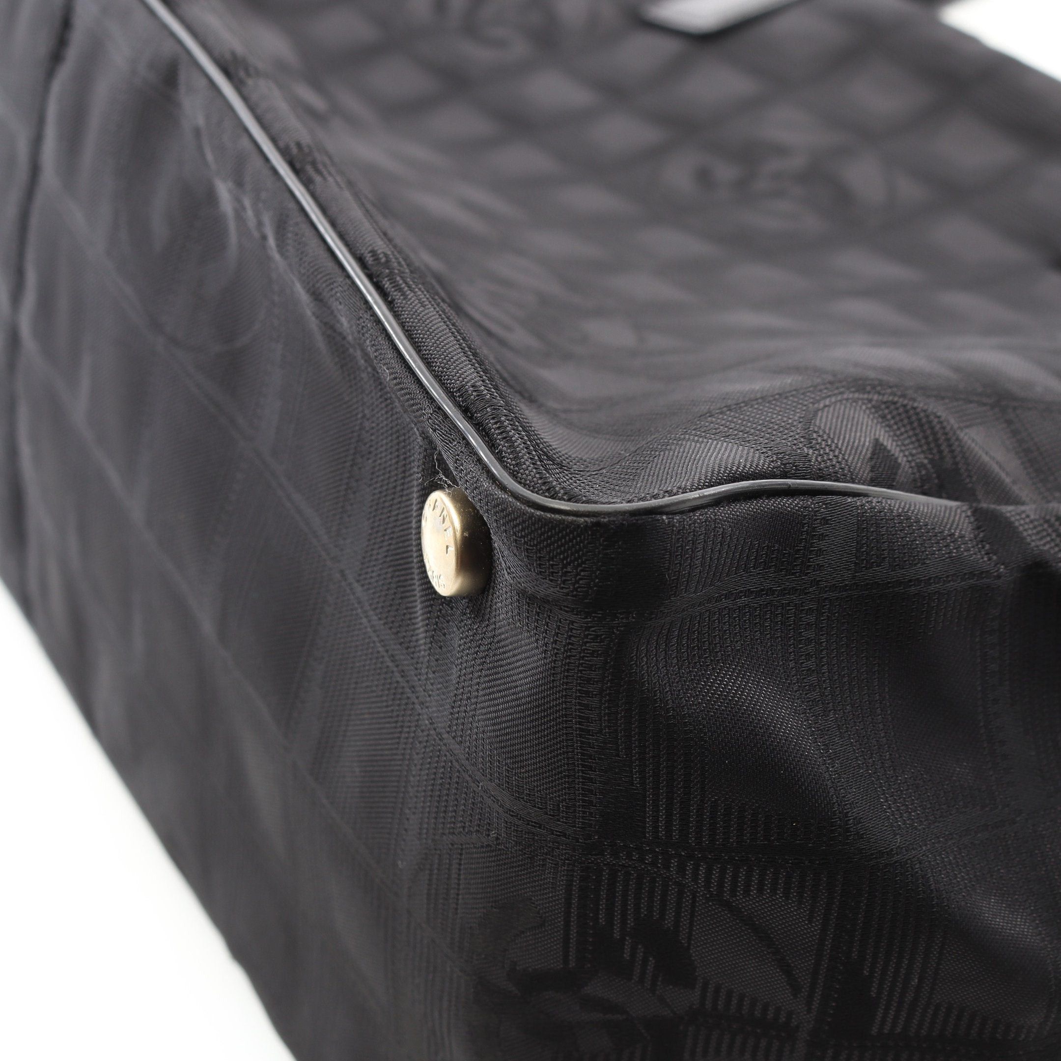 Chanel Chanel New Travel Line Mm Handbag Tote Bag Nylon Canvas Leather Black Gold Hardware Size ONE SIZE - 8 Thumbnail