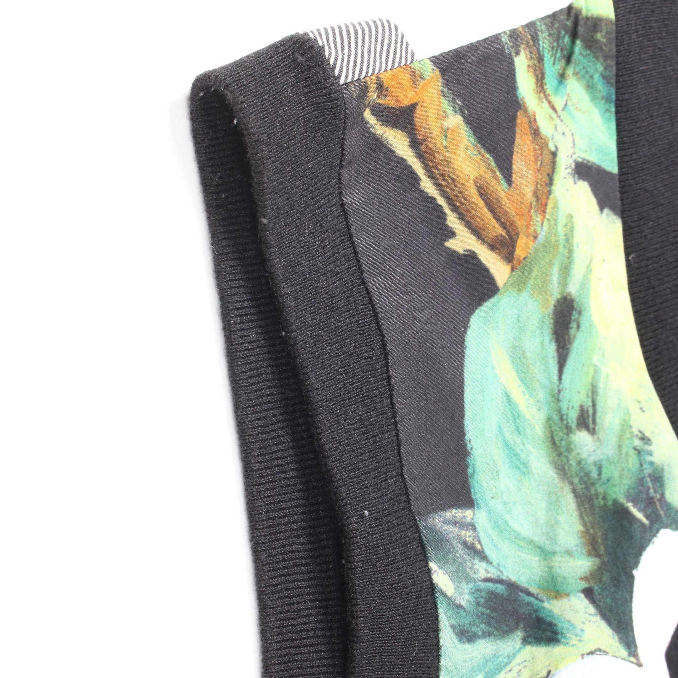 Dolce & Gabbana Dolce Gabbana Cut And Sew No Sleeve Floral Pattern Check Cotton Black Green Multicolor Size ONE SIZE - 5 Thumbnail