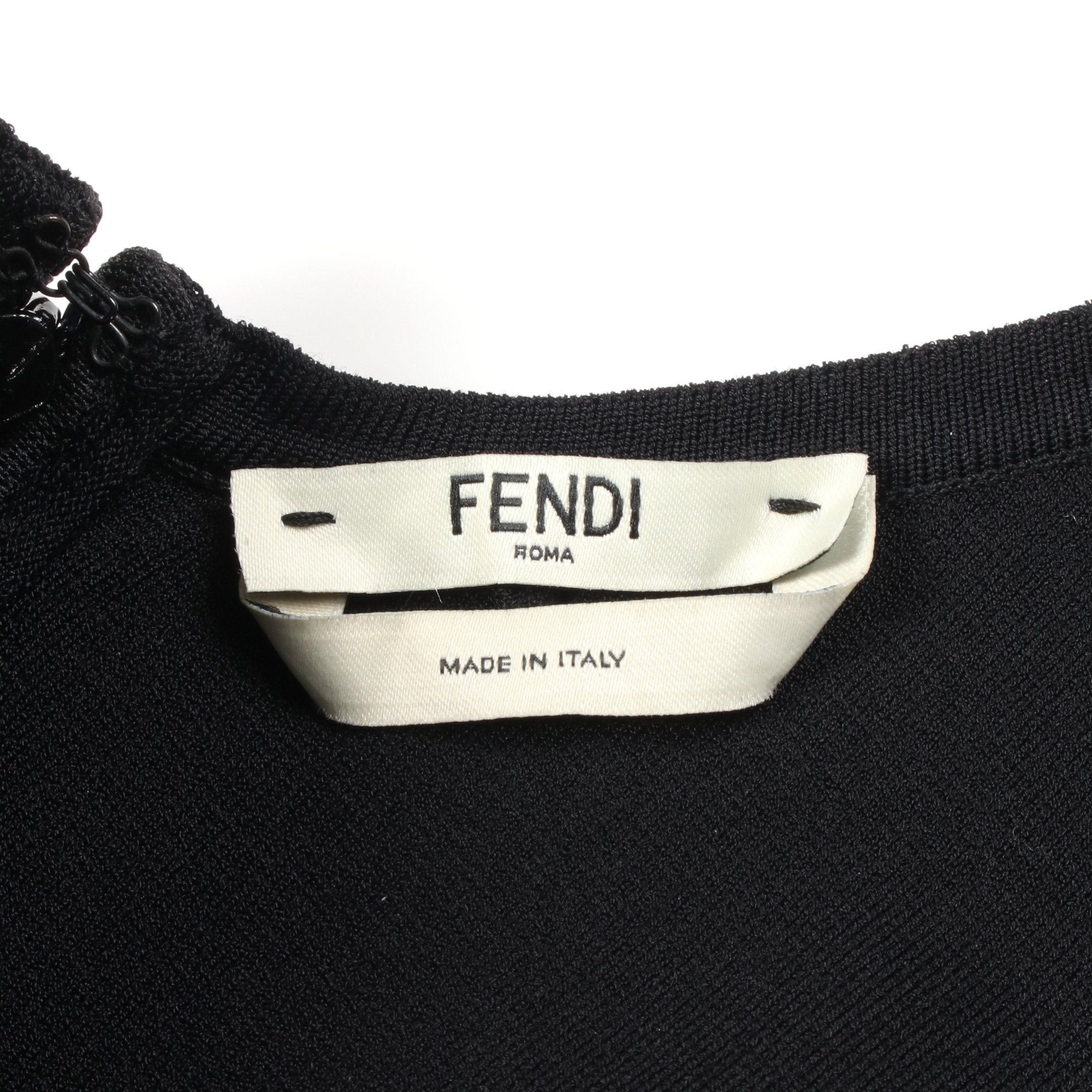 Fendi Fendi One Piece No Sleeve Rayon Black Size ONE SIZE - 3 Thumbnail