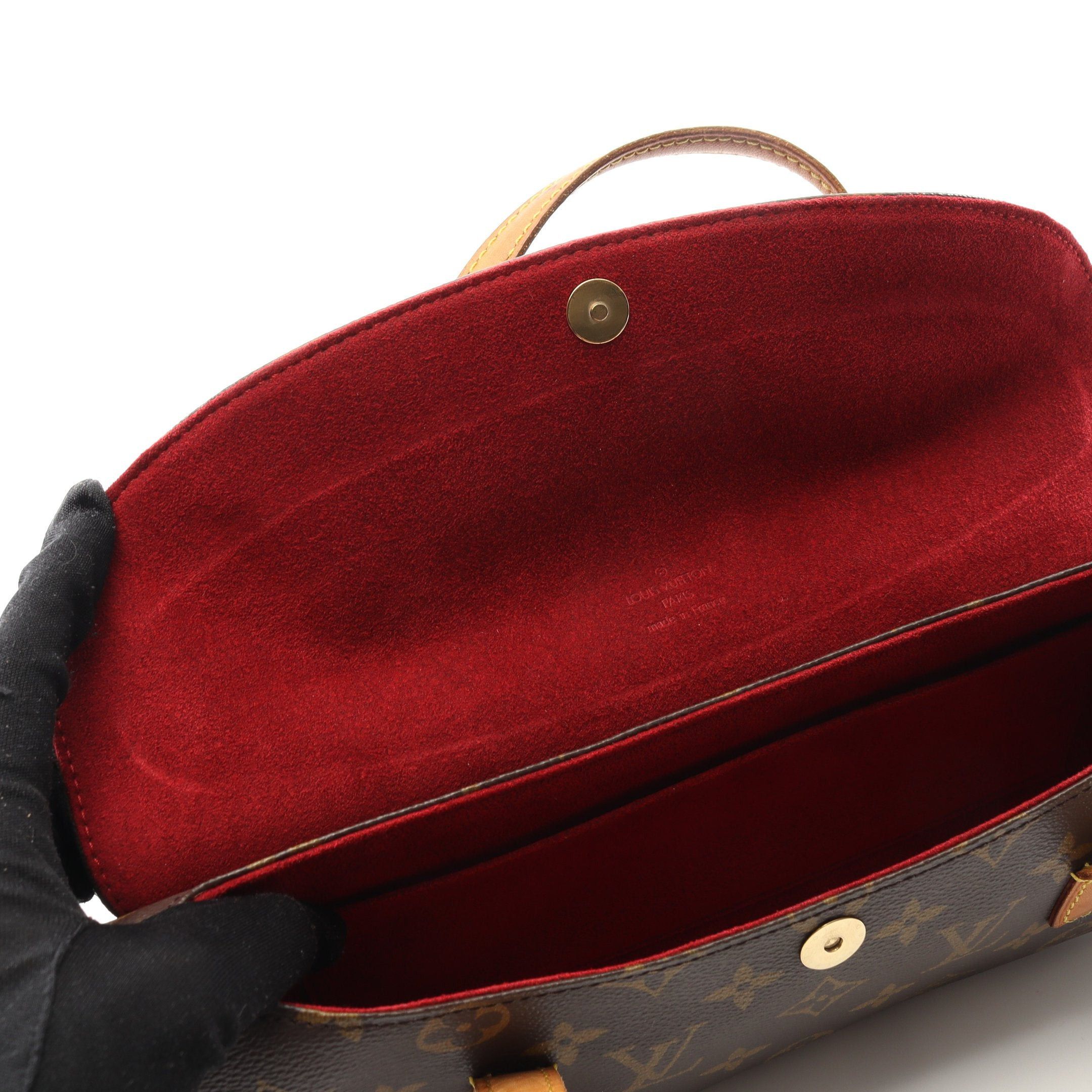 Louis Vuitton Louis Vuitton Sonatine Monogram Handbag Leather Brown Size ONE SIZE - 10 Thumbnail