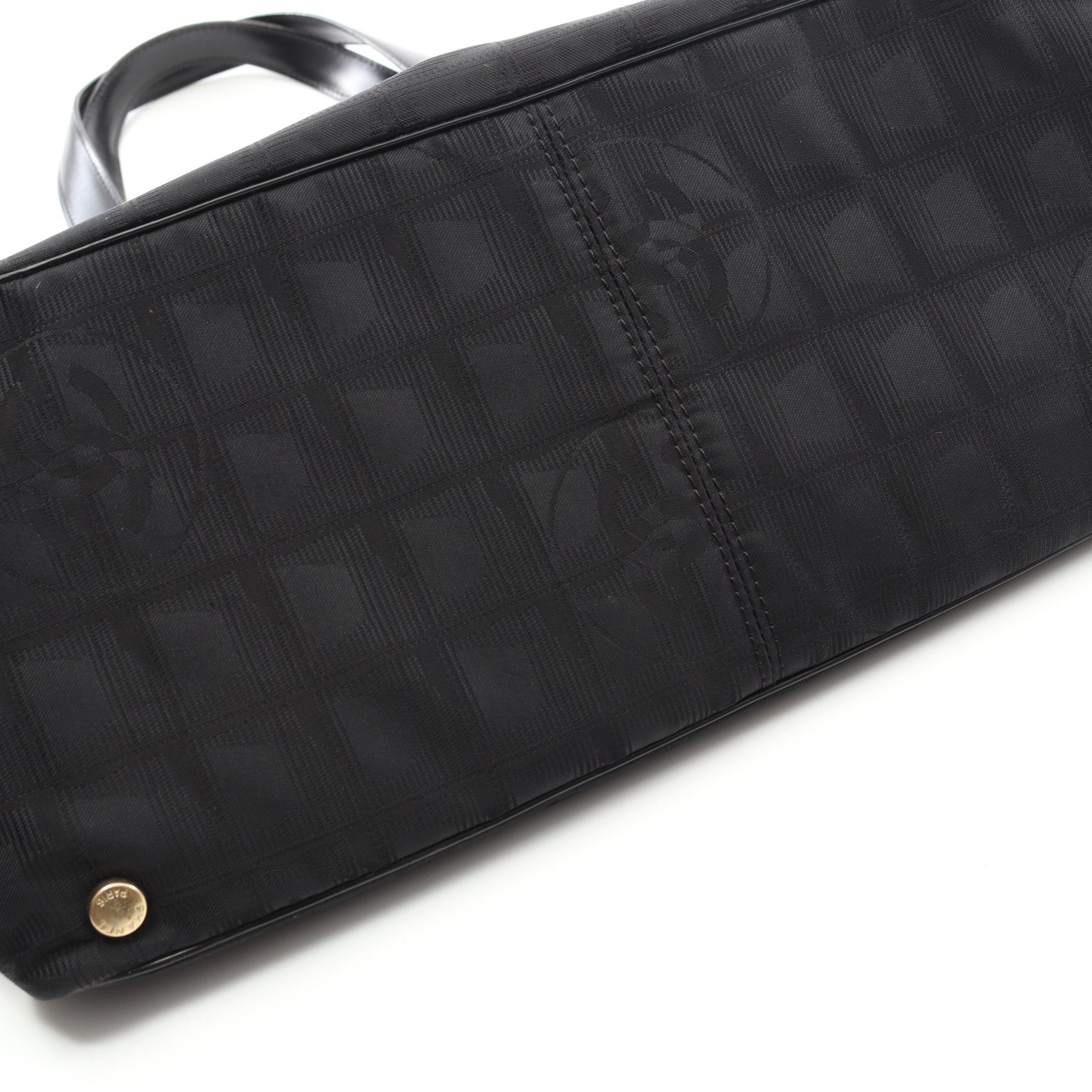Chanel Chanel New Travel Line Mm Handbag Tote Bag Nylon Canvas Leather Black Gold Hardware Size ONE SIZE - 9 Thumbnail