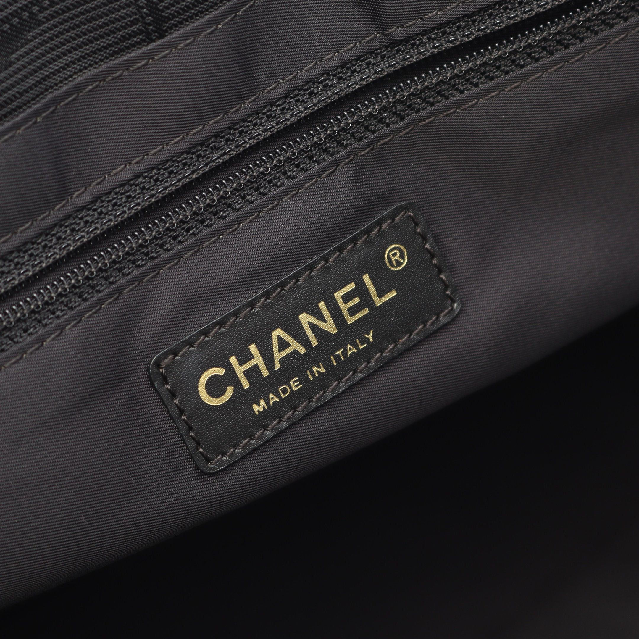 Chanel Chanel New Travel Line Mm Handbag Tote Bag Nylon Canvas Leather Black Gold Hardware Size ONE SIZE - 4 Thumbnail
