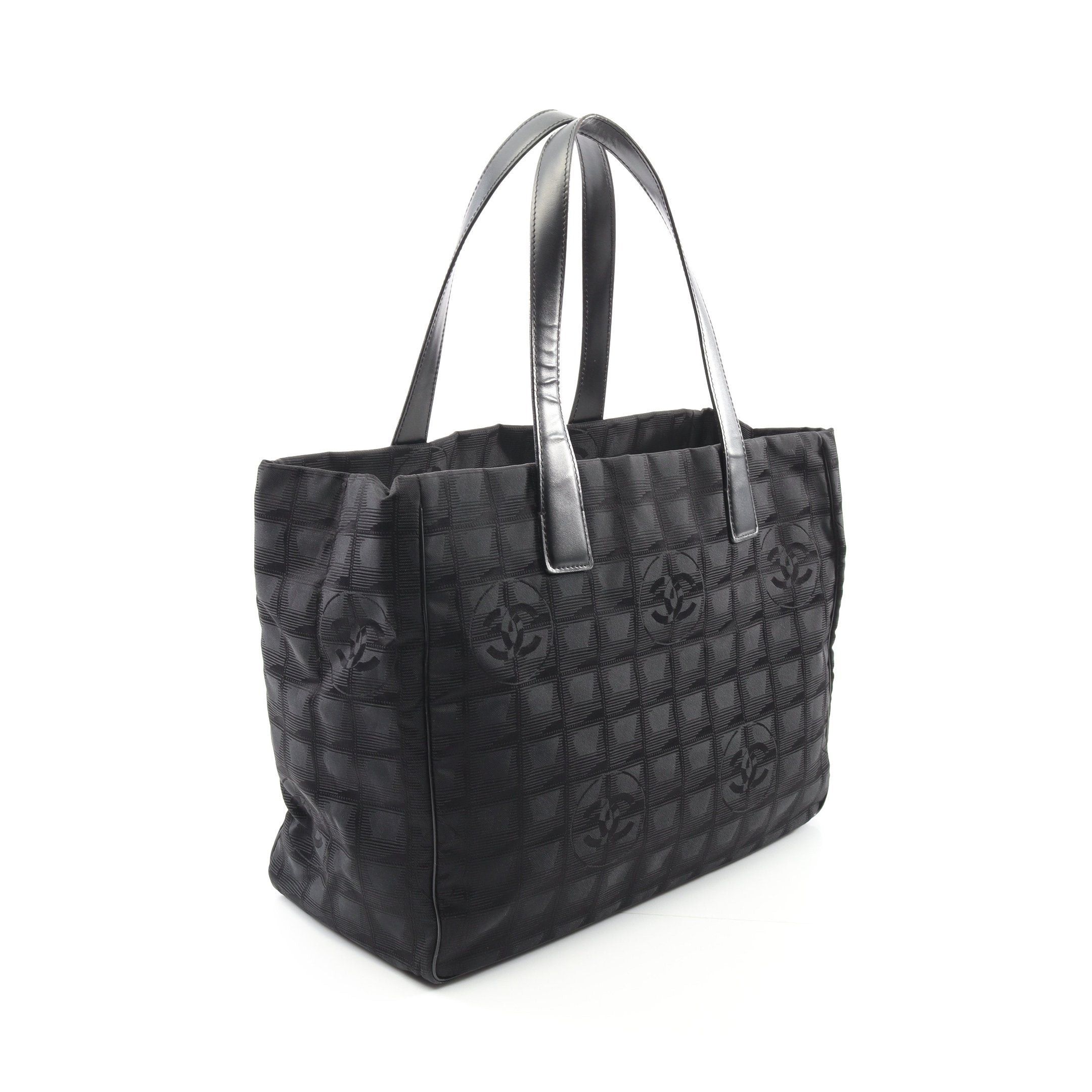 Chanel Chanel New Travel Line Mm Handbag Tote Bag Nylon Canvas Leather Black Gold Hardware Size ONE SIZE - 2 Thumbnail