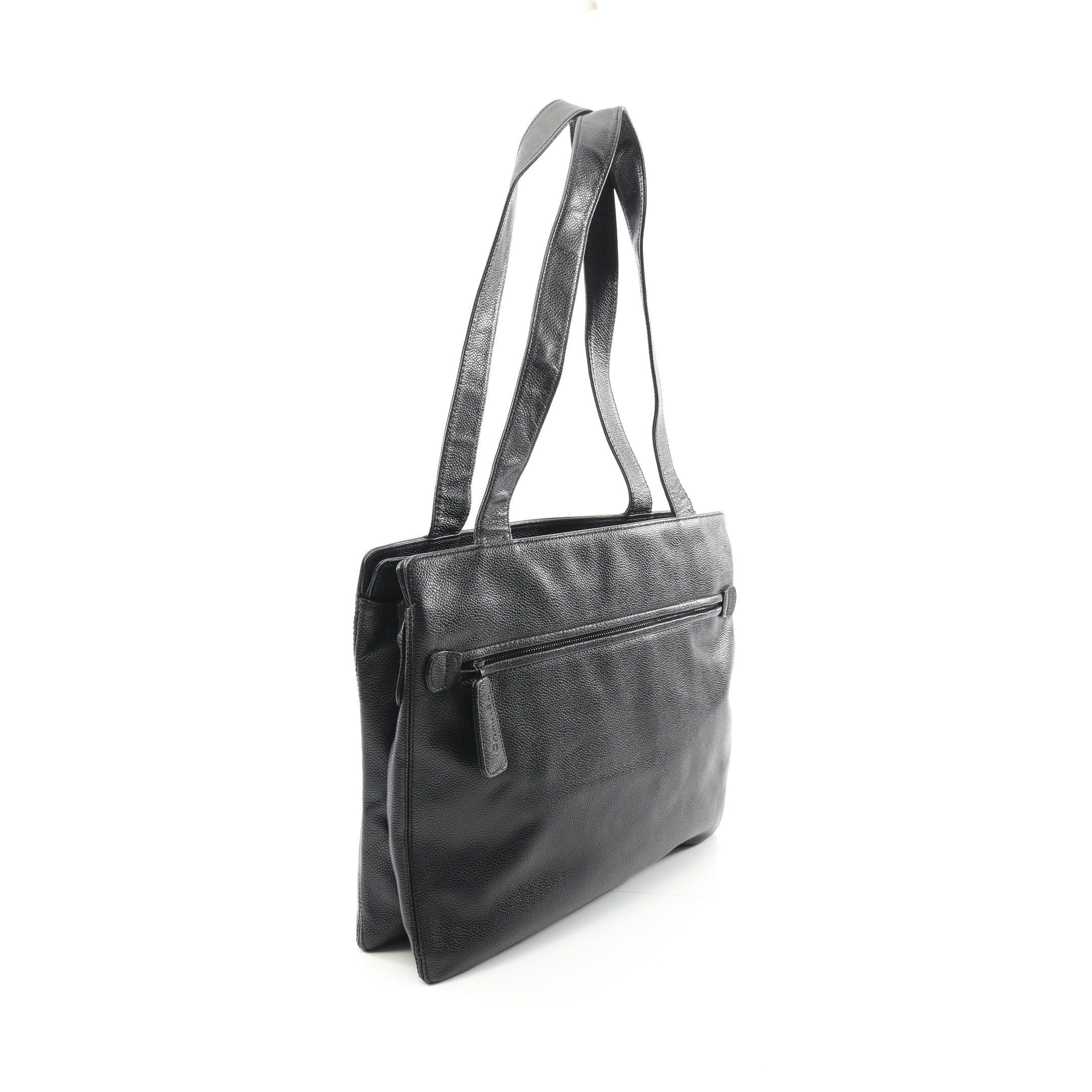 Chanel Chanel Coco Mark Shoulder Bag Tote Caviar Skin Black Hardware Size ONE SIZE - 2 Thumbnail