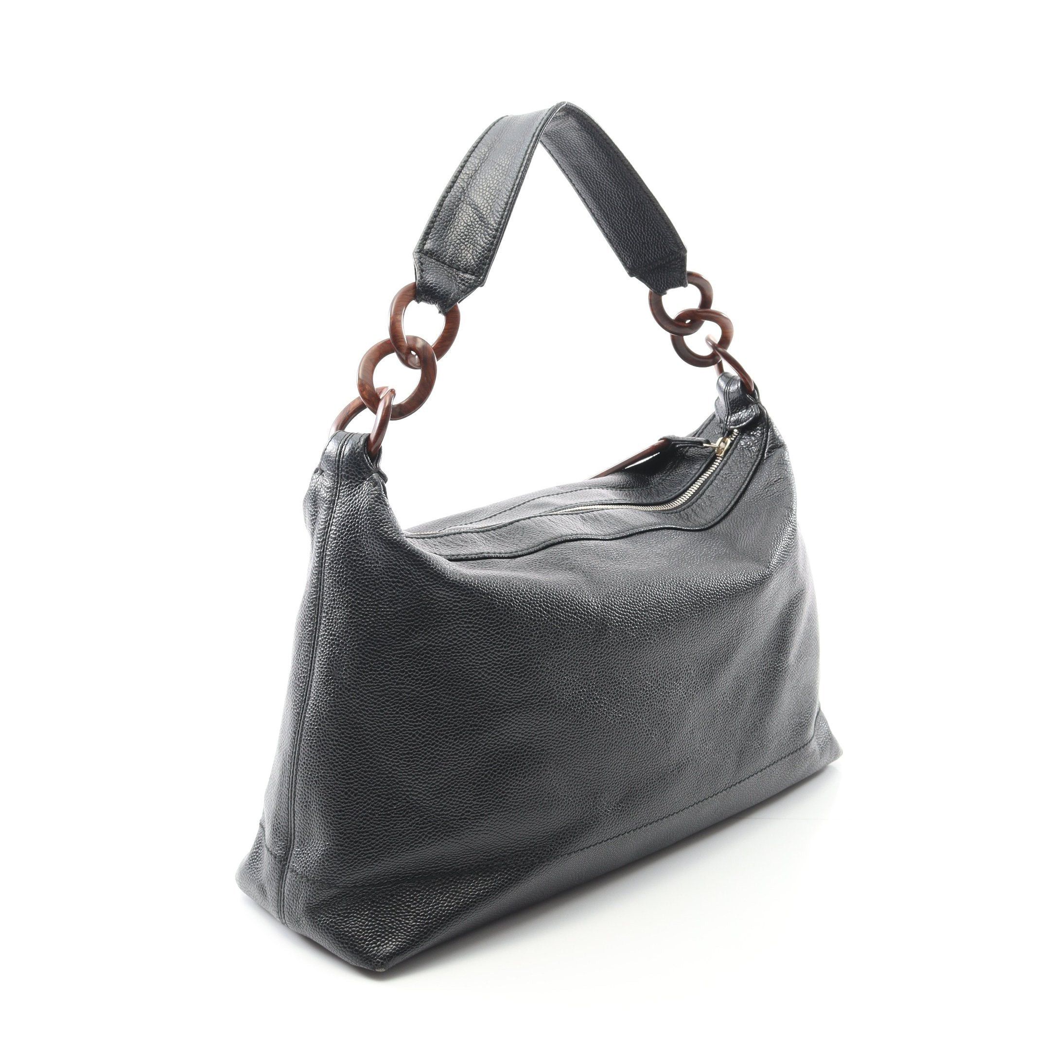 Chanel Chanel Coco Mark One Shoulder Bag Caviar Skin Black Silver Hardware Size ONE SIZE - 2 Thumbnail