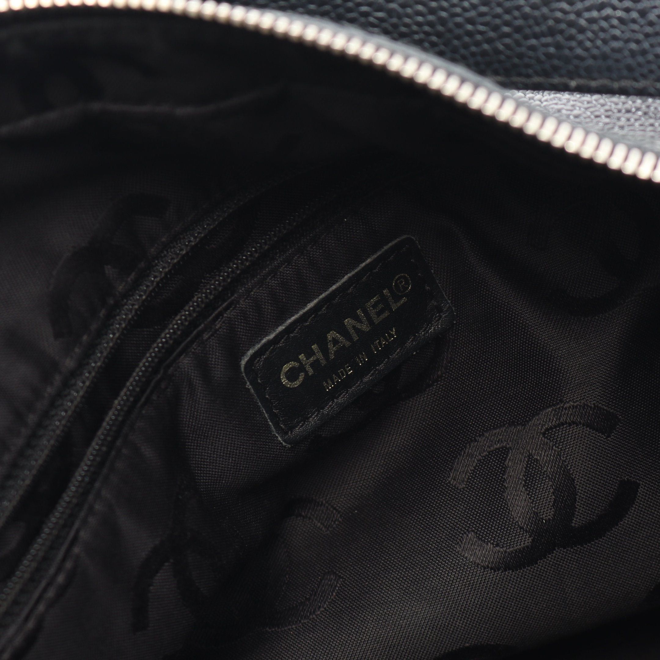 Chanel Chanel Coco Mark One Shoulder Bag Caviar Skin Black Silver Hardware Size ONE SIZE - 4 Thumbnail