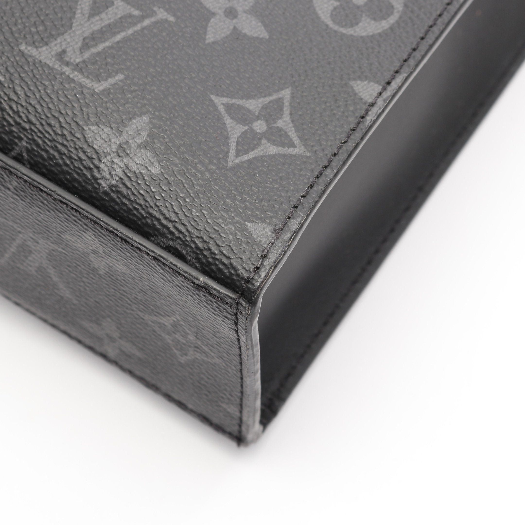 Louis Vuitton Louis Vuitton Sac Plat Monogram Eclipse Handbag Tote Bag Leather Black Size ONE SIZE - 5 Thumbnail