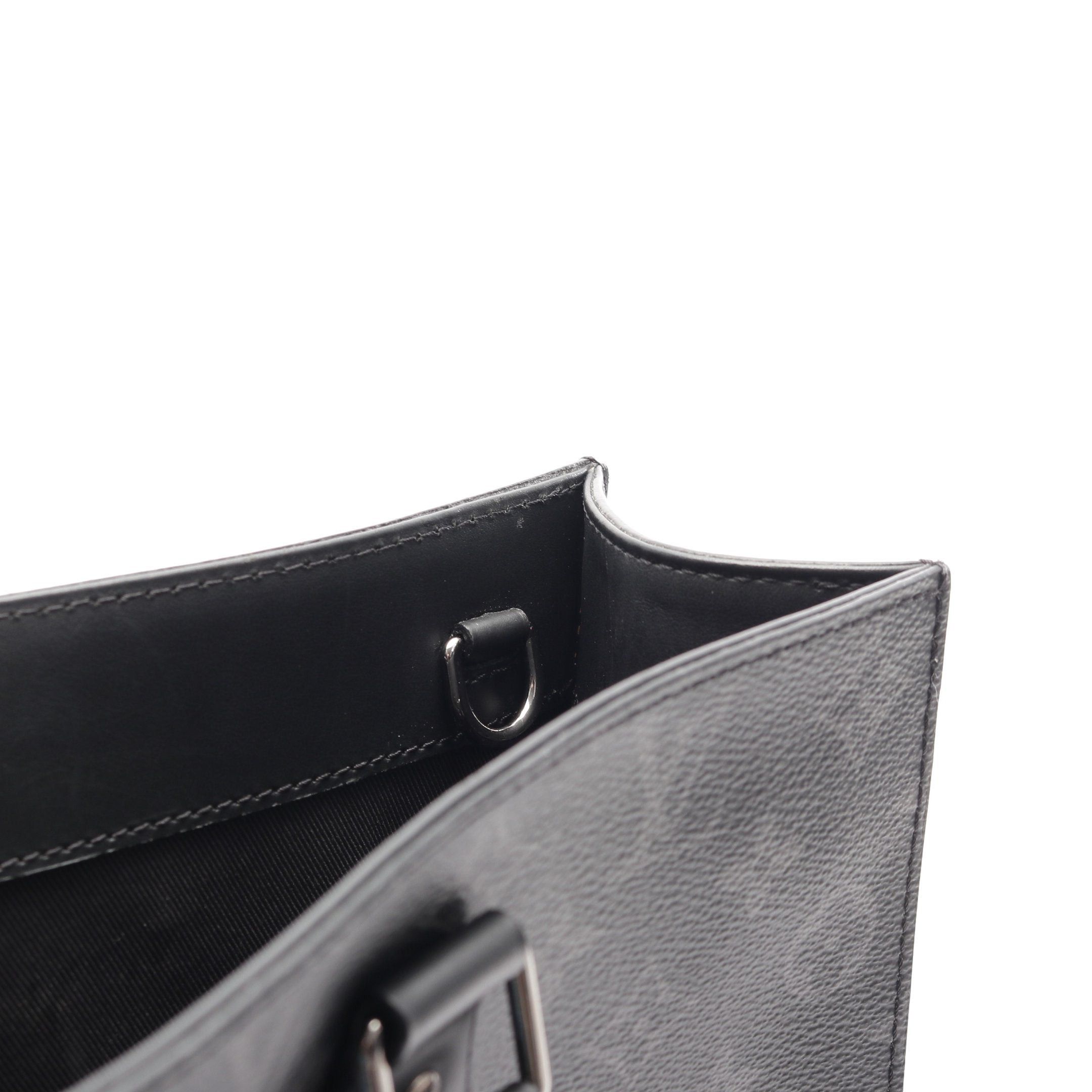 Louis Vuitton Louis Vuitton Sac Plat Monogram Eclipse Handbag Tote Bag Leather Black Size ONE SIZE - 9 Thumbnail