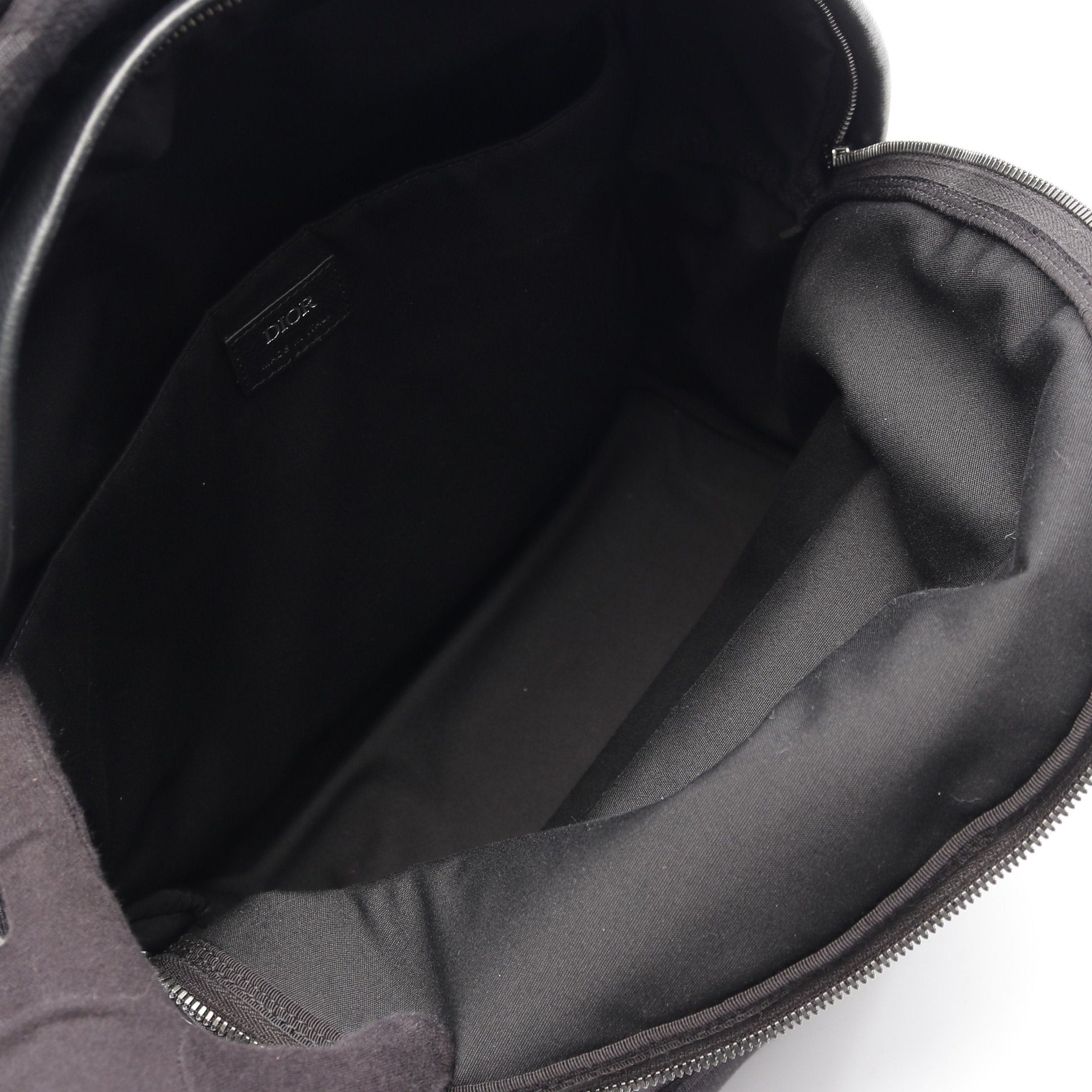 Dior Dior Oblique Jacquard Backpack Rucksack Canvas Leather Black Dark Gray Size ONE SIZE - 3 Thumbnail