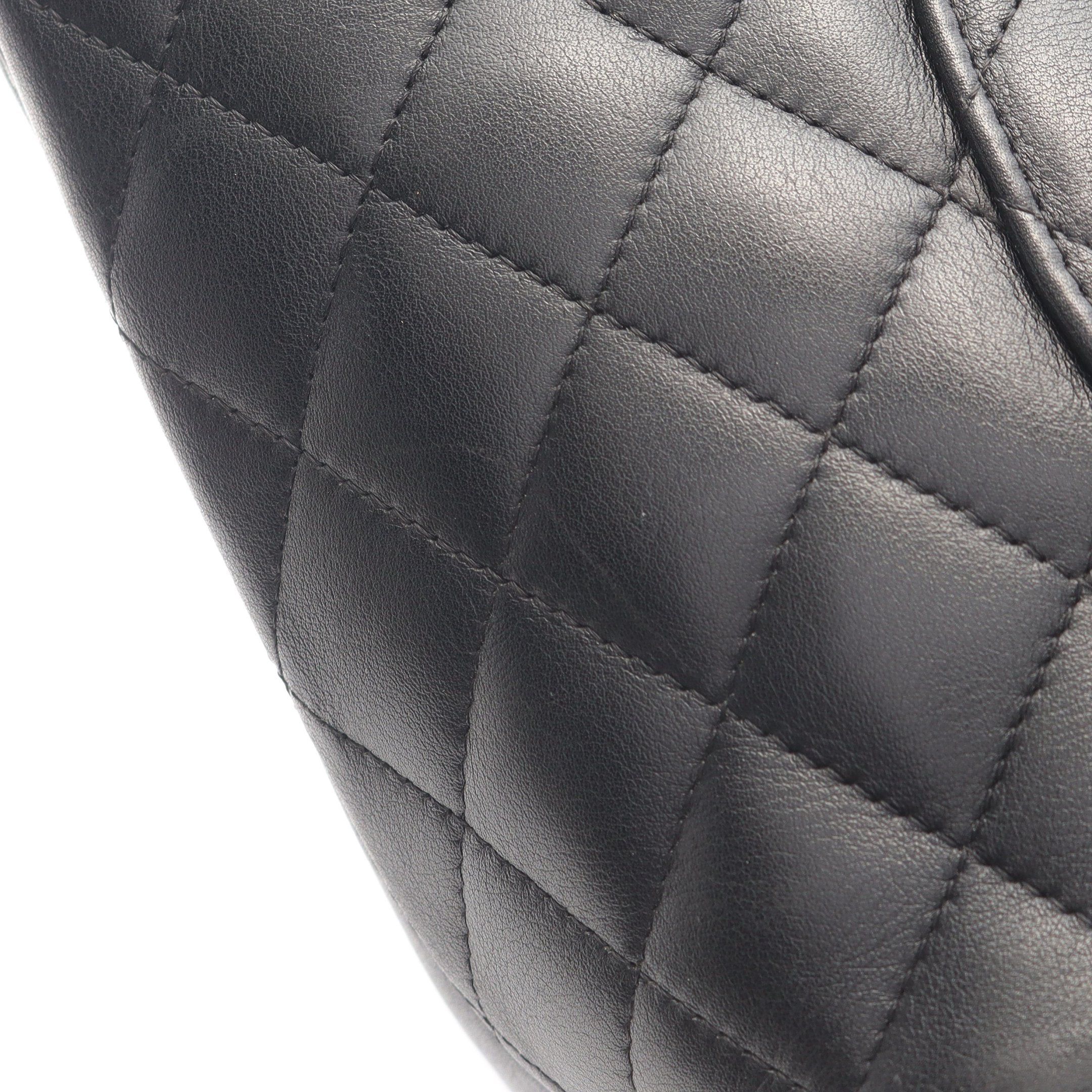 Chanel Chanel Cambon Line Large Shoulder Bag Tote Leather Patent Black Silver Hardware Size ONE SIZE - 11 Thumbnail