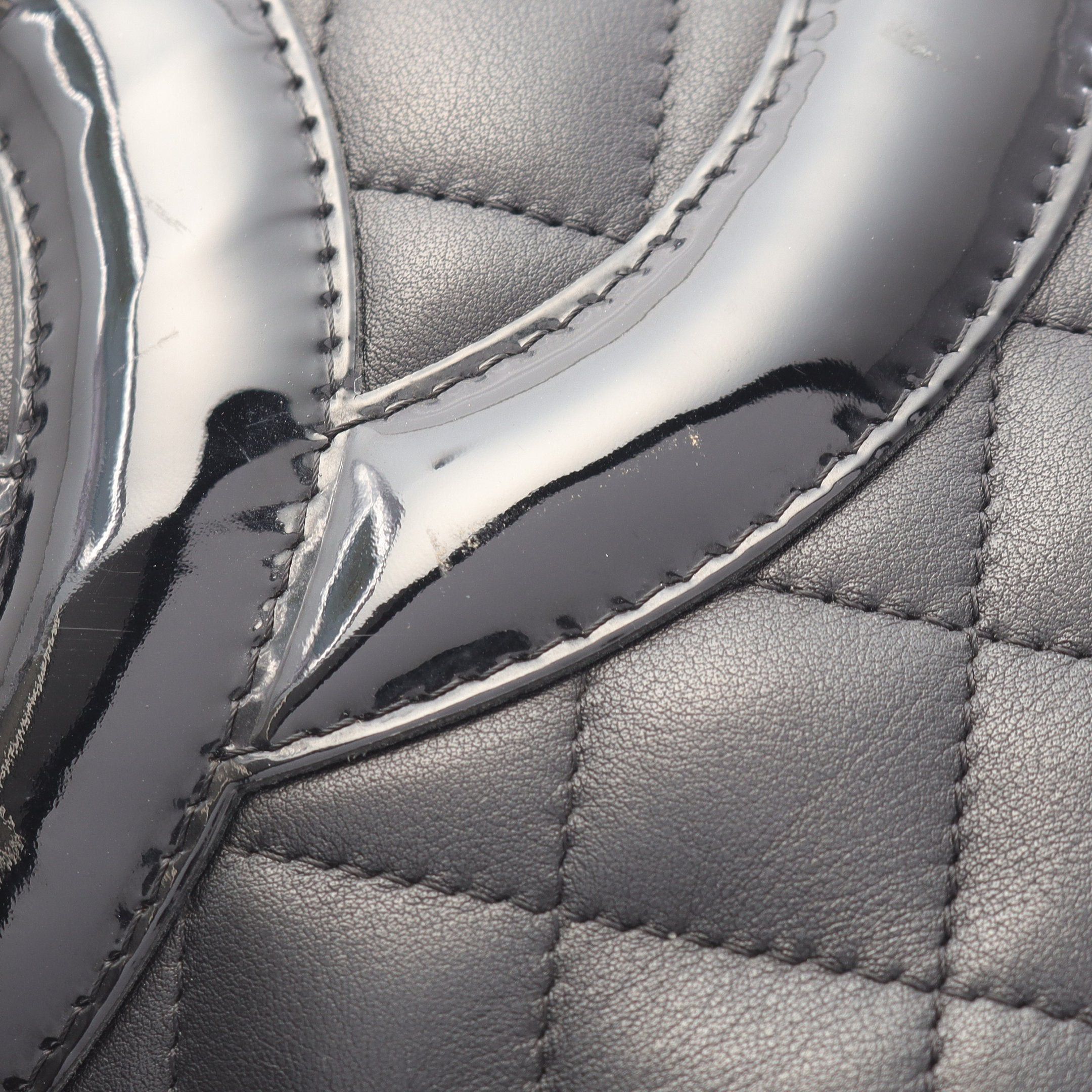 Chanel Chanel Cambon Line Large Shoulder Bag Tote Leather Patent Black Silver Hardware Size ONE SIZE - 8 Thumbnail