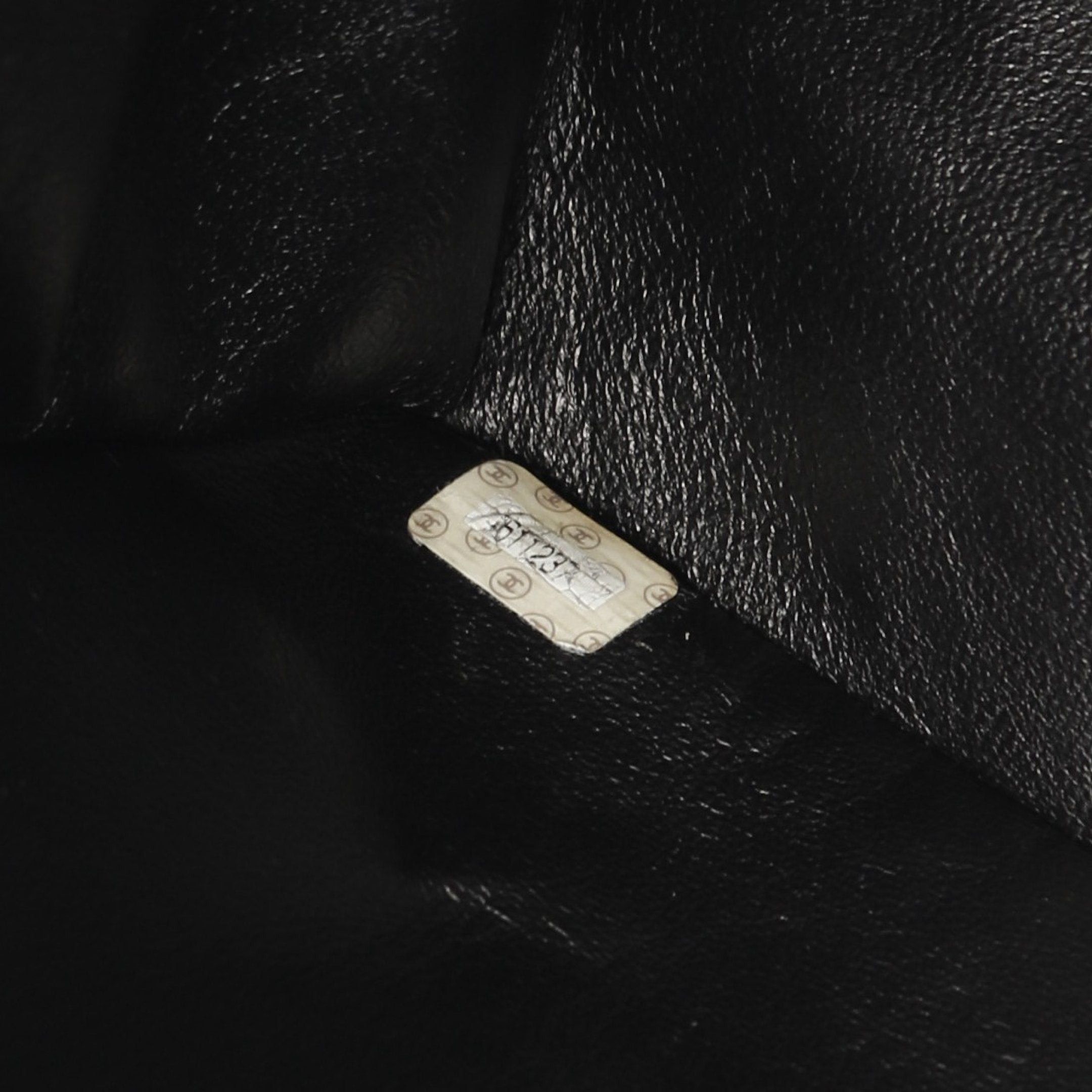 Chanel Coco Mark Shoulder Bag Tote Caviar Skin Black Gold Hardware