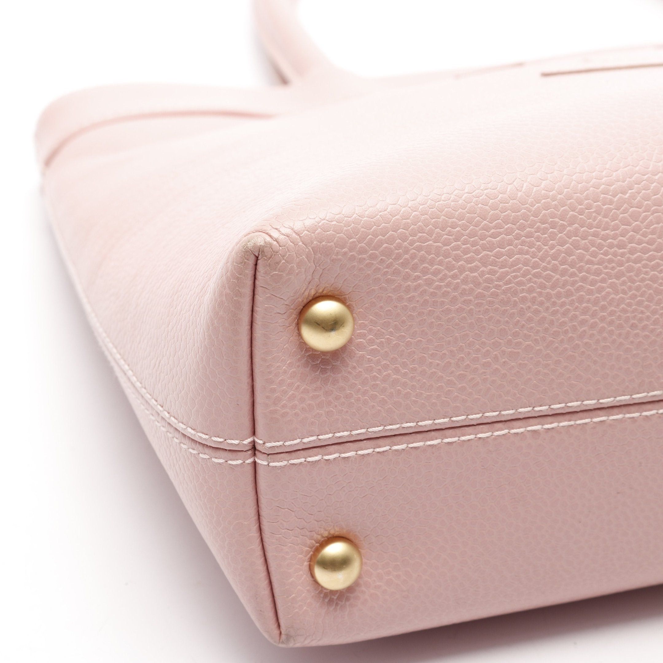 Chanel Chanel Coco Mark Handbag Tote Bag Caviar Skin Pink Gold Hardware Size ONE SIZE - 11 Thumbnail