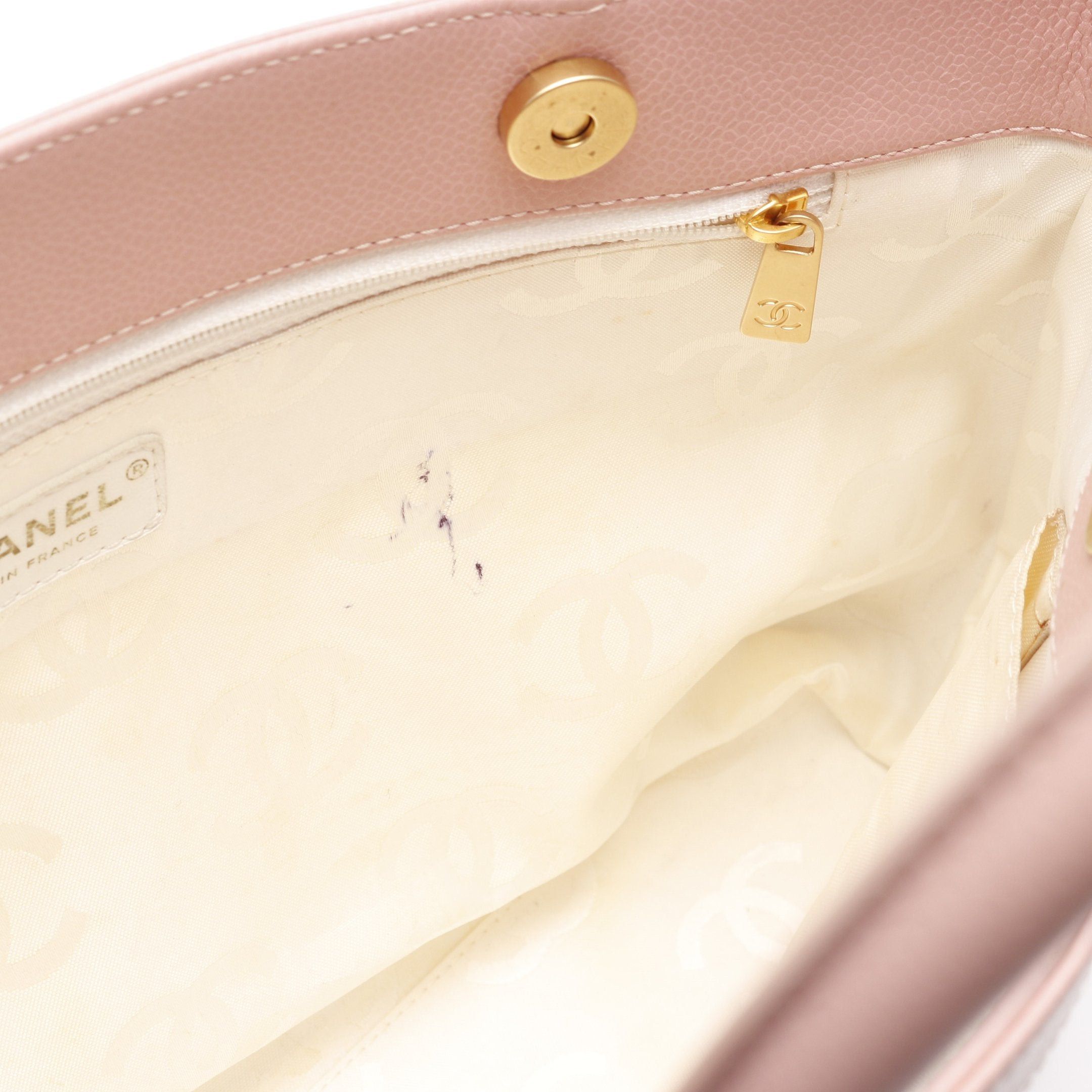 Chanel Chanel Coco Mark Handbag Tote Bag Caviar Skin Pink Gold Hardware Size ONE SIZE - 6 Thumbnail