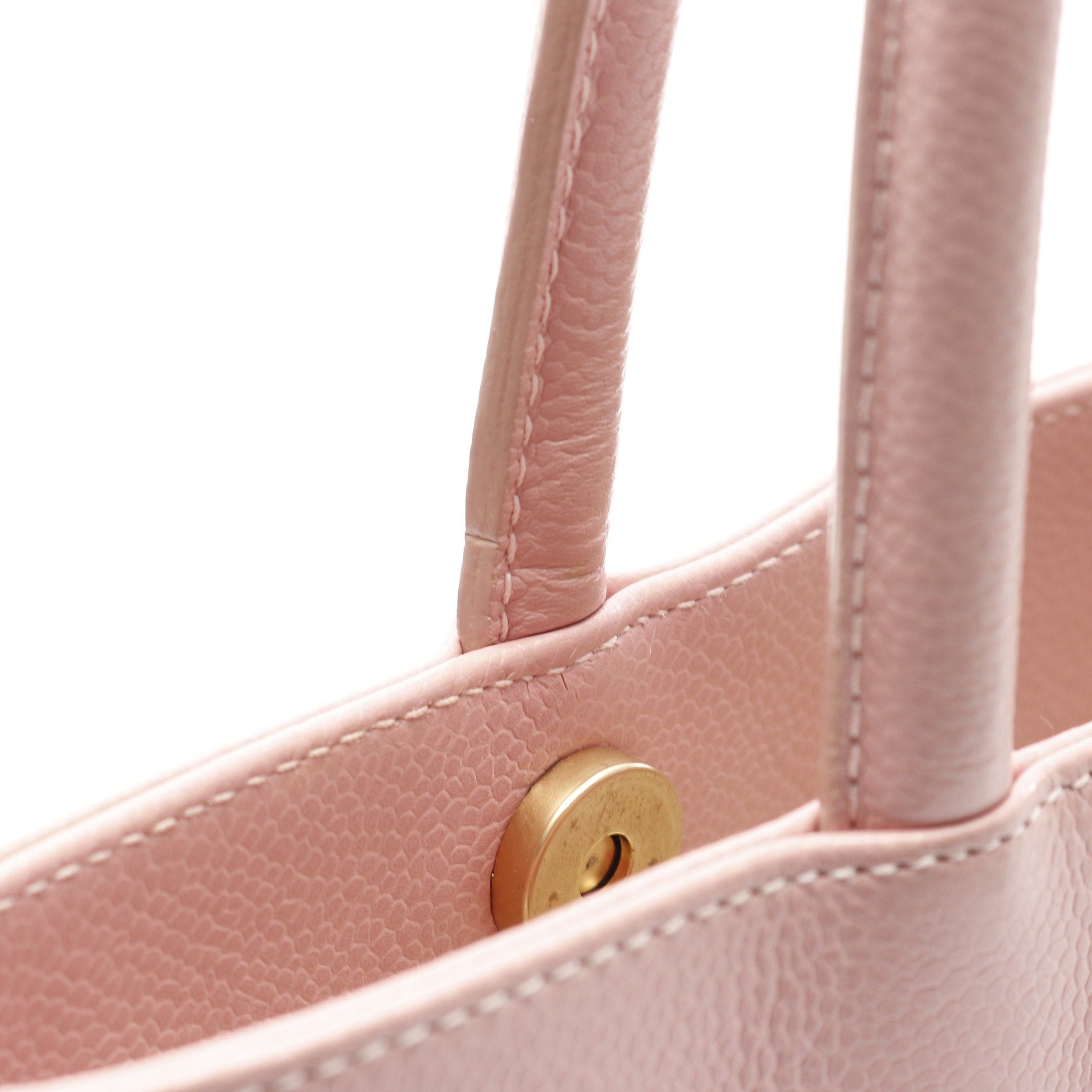 Chanel Chanel Coco Mark Handbag Tote Bag Caviar Skin Pink Gold Hardware Size ONE SIZE - 9 Thumbnail