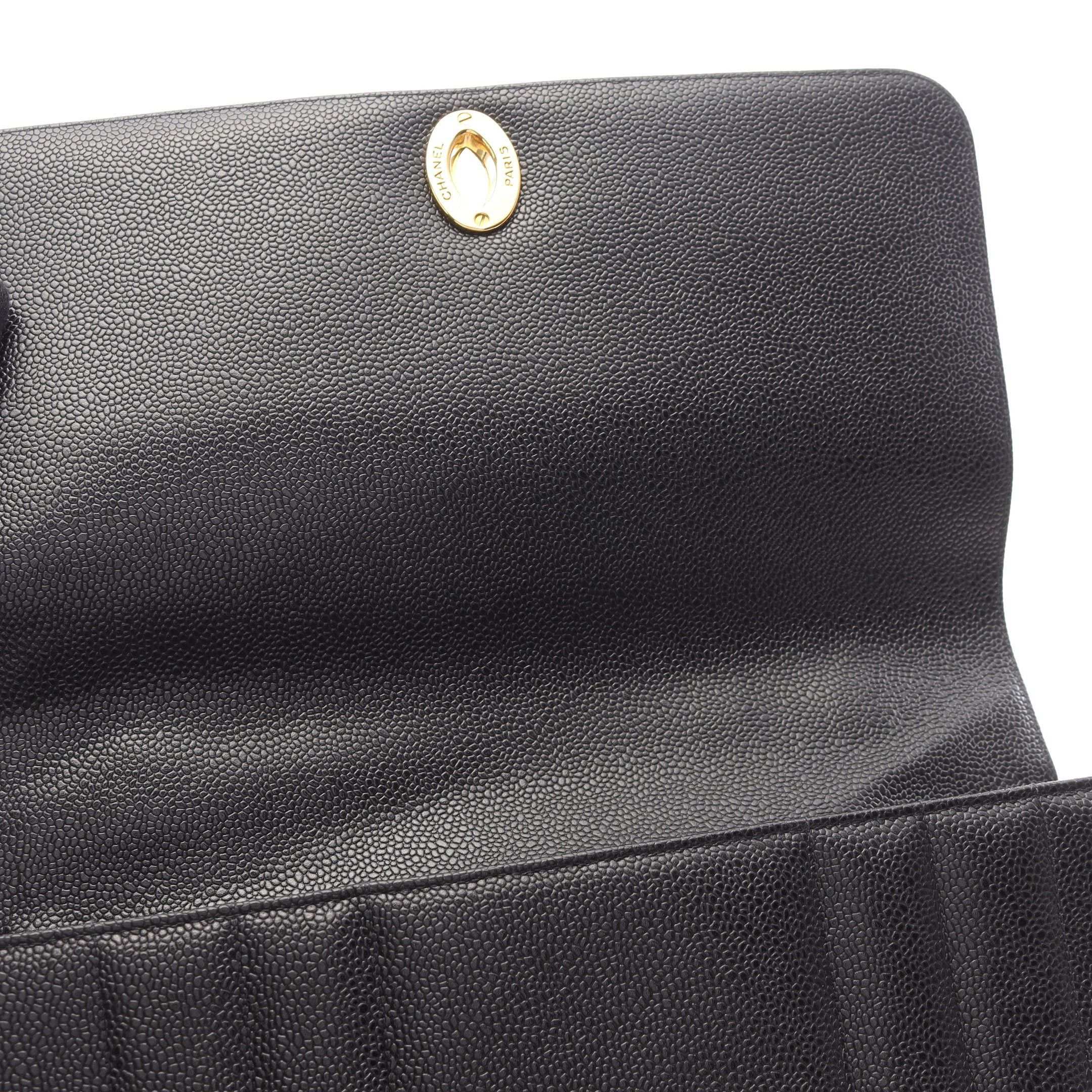 Chanel Chanel Mademoiselle Handbag Caviar Skin Black Gold Hardware Size ONE SIZE - 9 Thumbnail