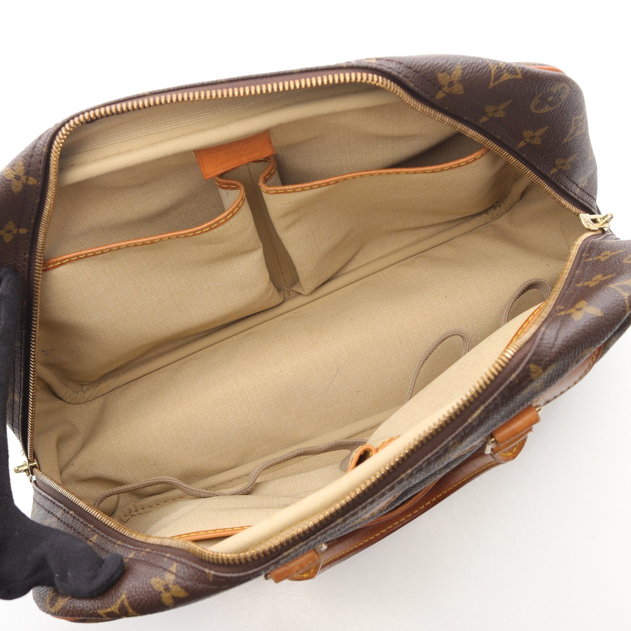 Louis Vuitton Louis Vuitton Deauville Bowling Vanity Monogram Handbag Leather Brown Size ONE SIZE - 3 Thumbnail