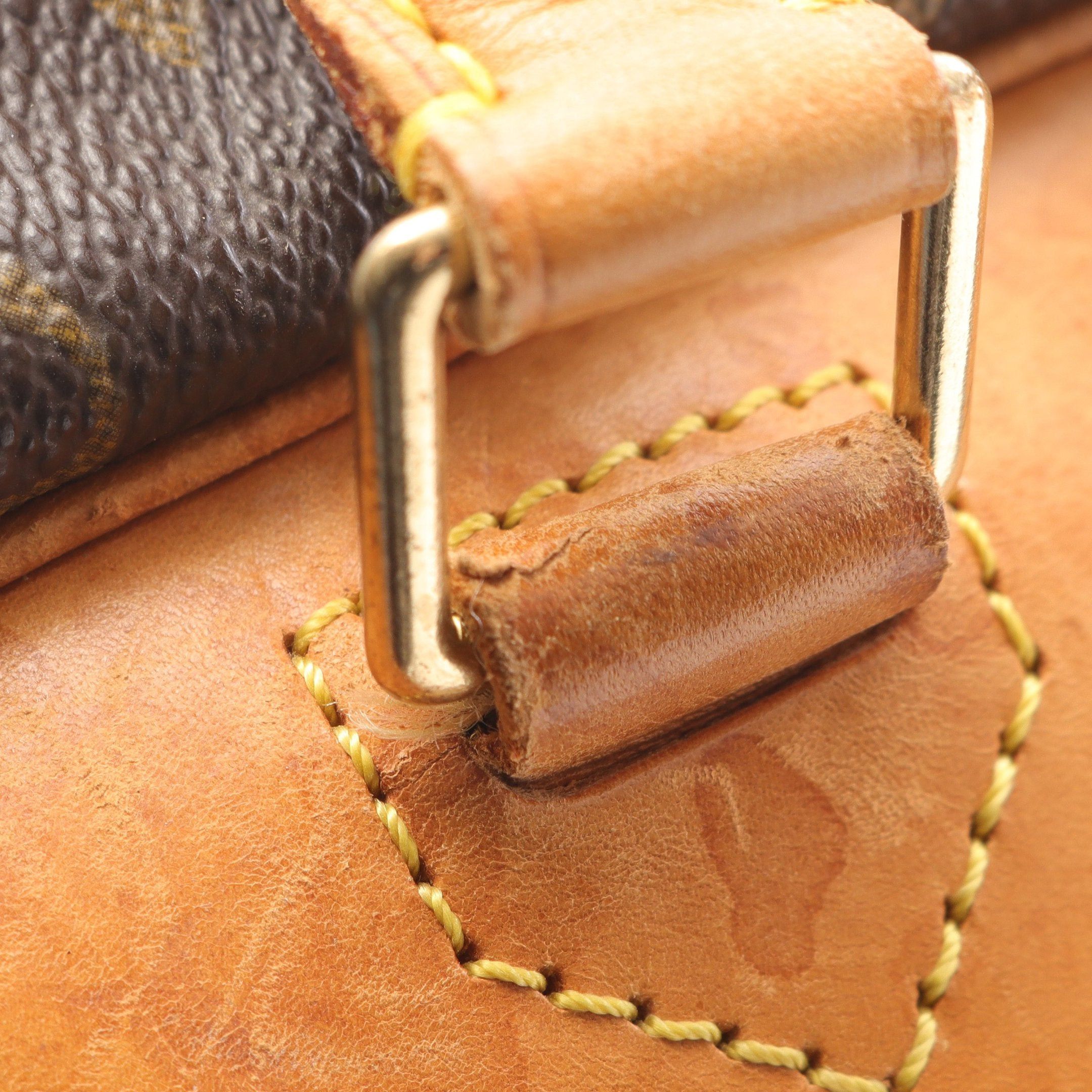 Louis Vuitton Louis Vuitton Deauville Bowling Vanity Monogram Handbag Leather Brown Size ONE SIZE - 9 Thumbnail