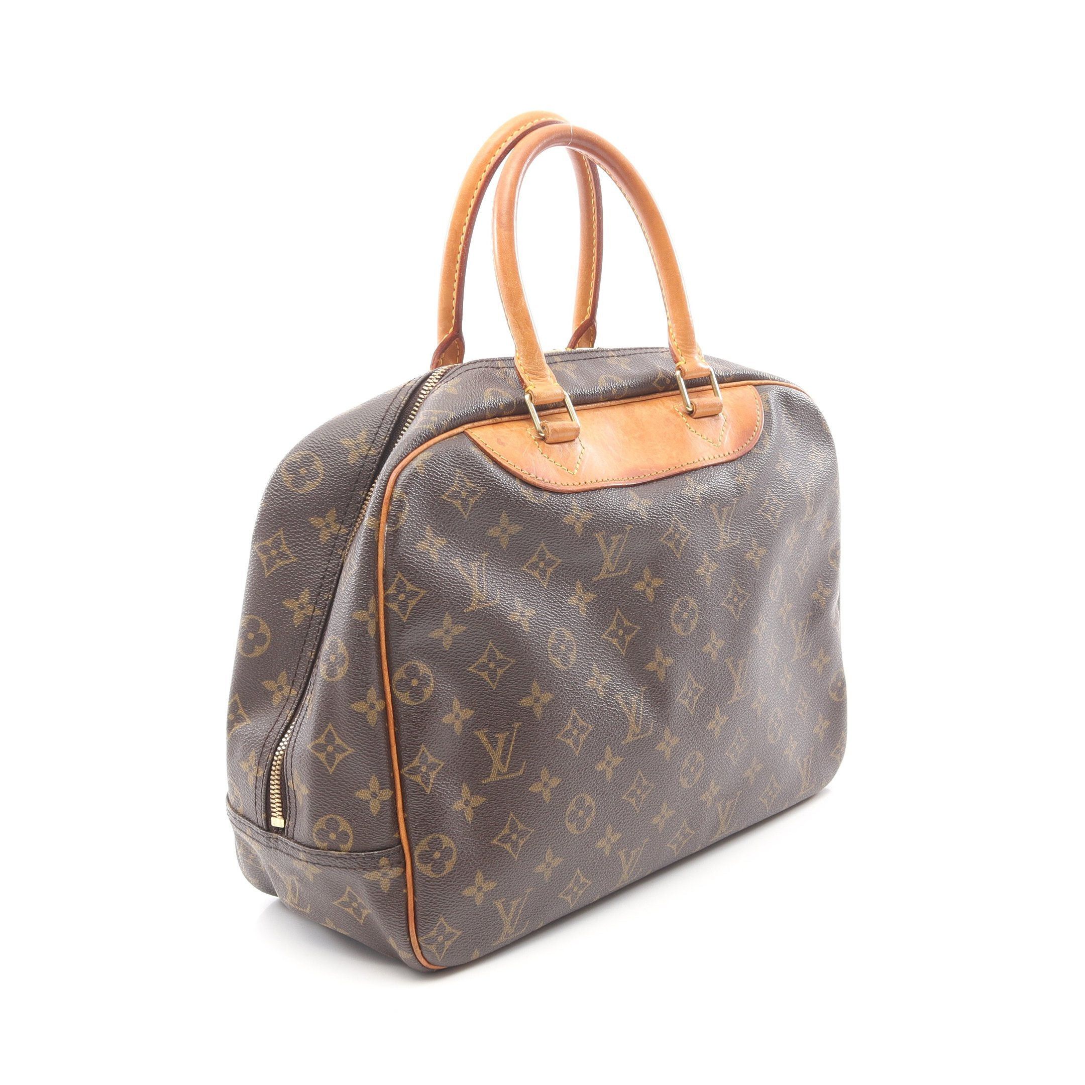 Louis Vuitton Louis Vuitton Deauville Bowling Vanity Monogram Handbag Leather Brown Size ONE SIZE - 2 Thumbnail